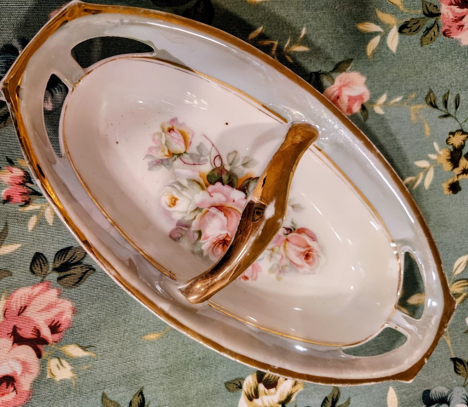 Vintage Made In Germany Porcelain Trinket Dish 1900-1920's EUC - Thumbnail 4