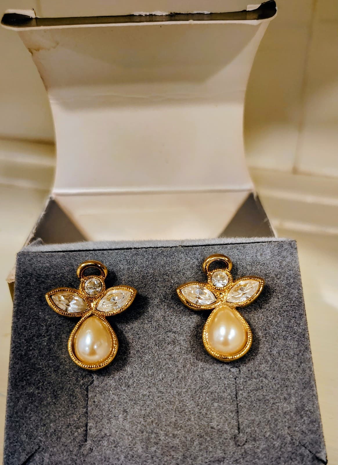Avon Vintage Angelic Expressions Pierced Earrings 1996, NIB - Thumbnail 7