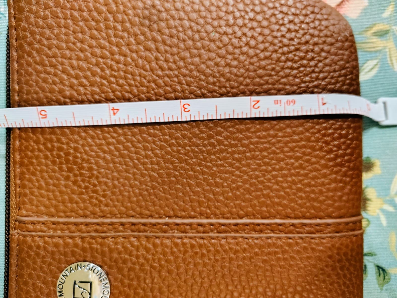 Stone Mountain Brown Large Pebbled Leather Wristlet Strap - Thumbnail 10