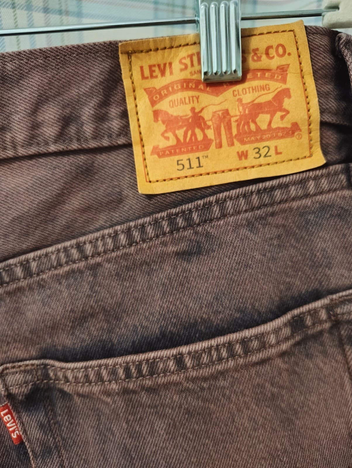Levi's Denim Acid Wash Shorts Size 32 - Thumbnail 8