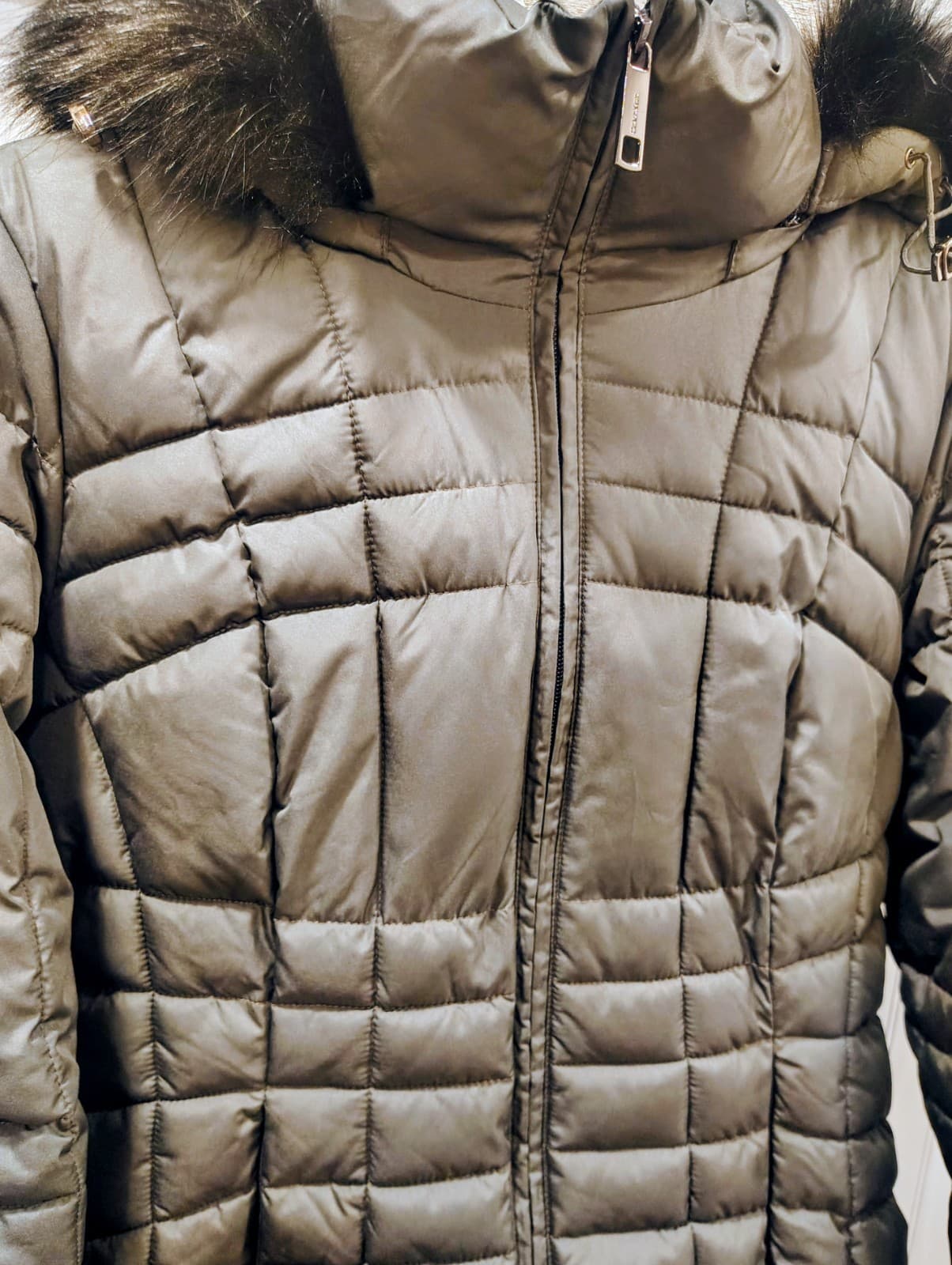 NWOT Calvin Klein Women's Winter Puffer jacket coat, Charcoal Gray, Size M, $180 - Thumbnail 14