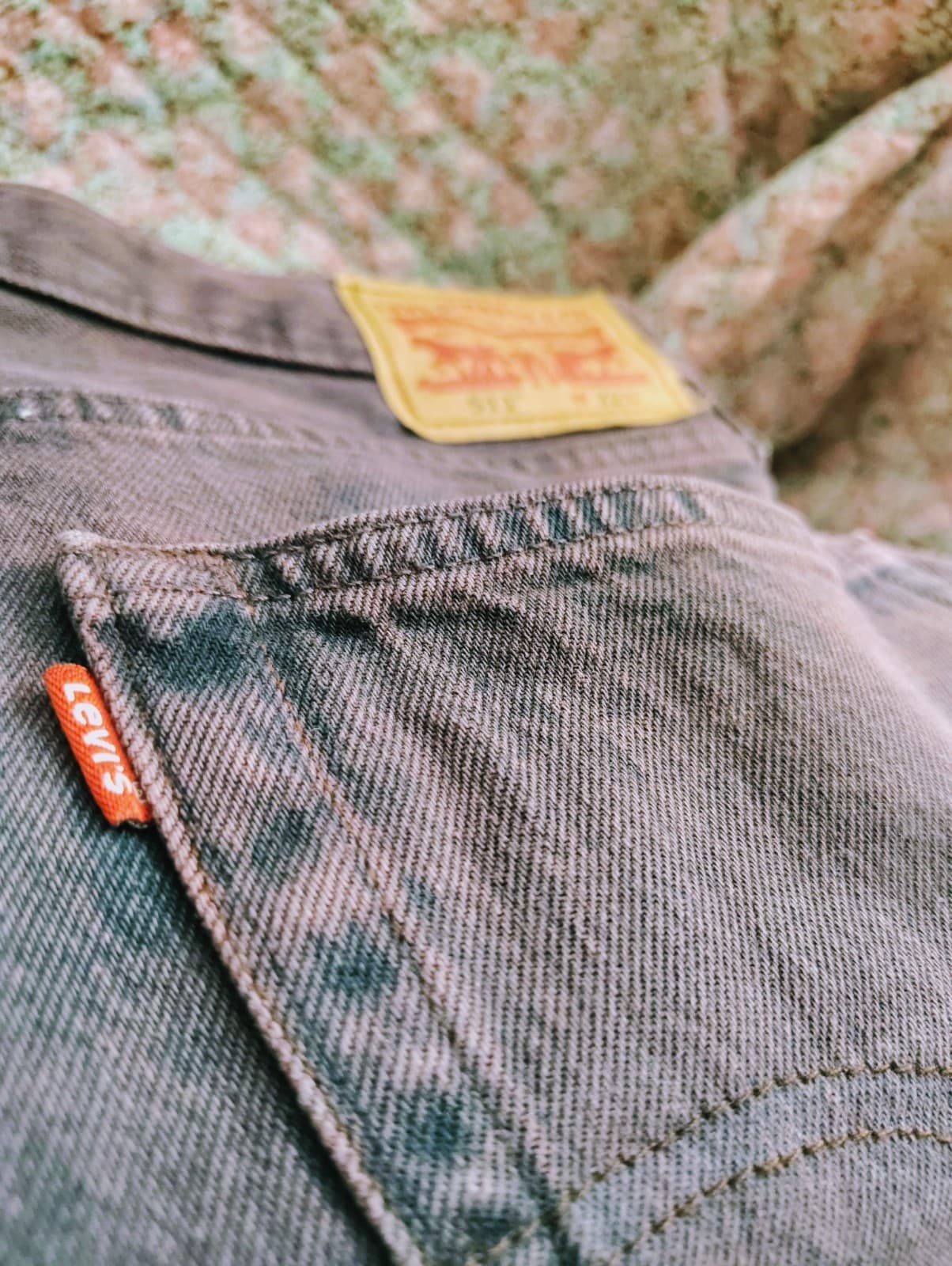 Levi's Denim Acid Wash Shorts Size 32 - Thumbnail 10