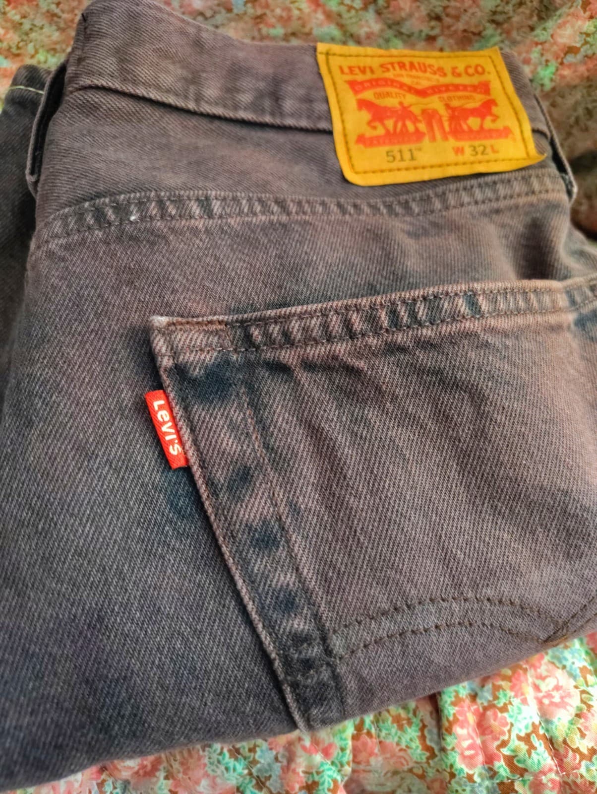 Levi's Denim Acid Wash Shorts Size 32 - Thumbnail 11