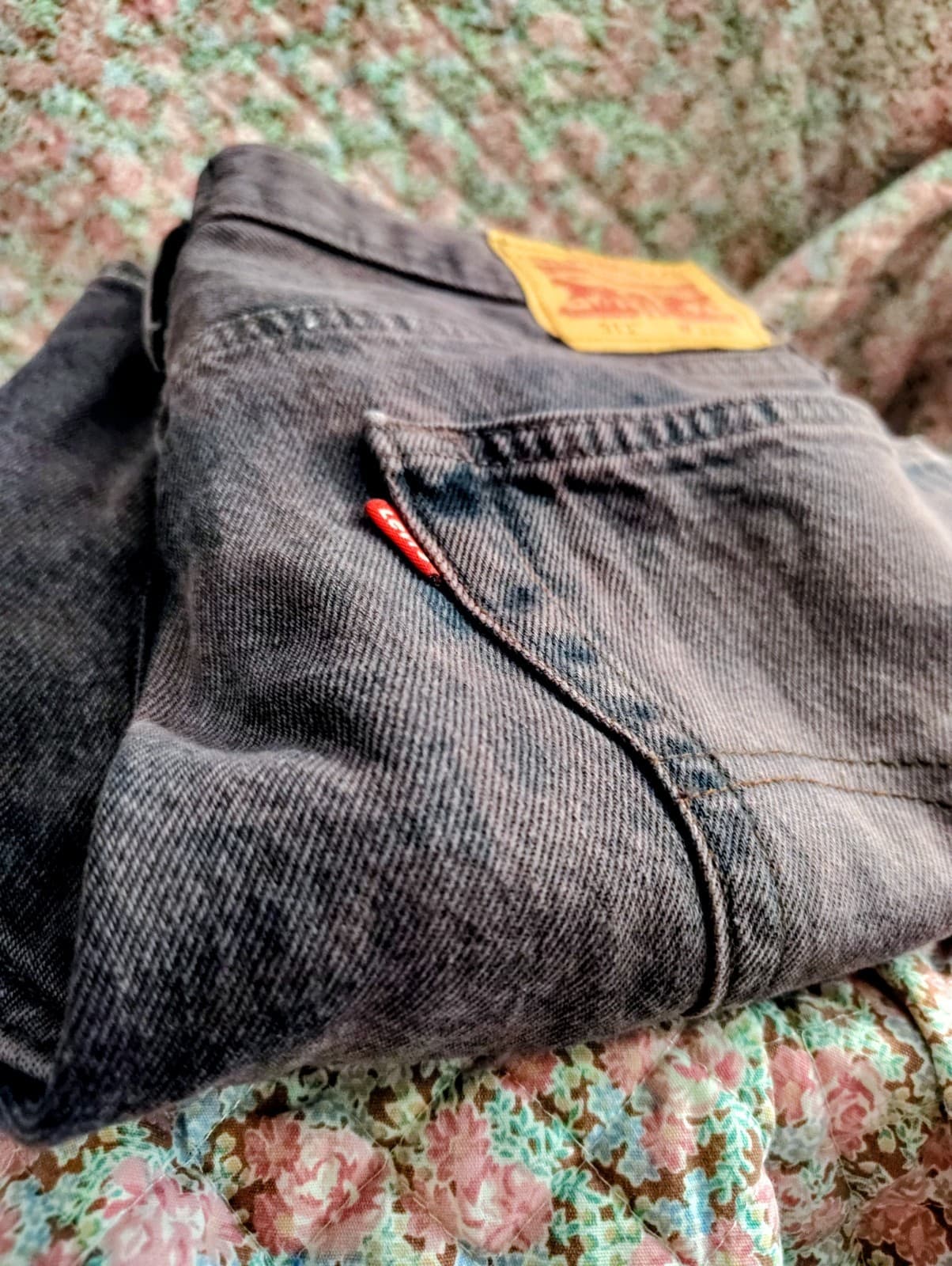 Levi's Denim Acid Wash Shorts Size 32 - Thumbnail 14