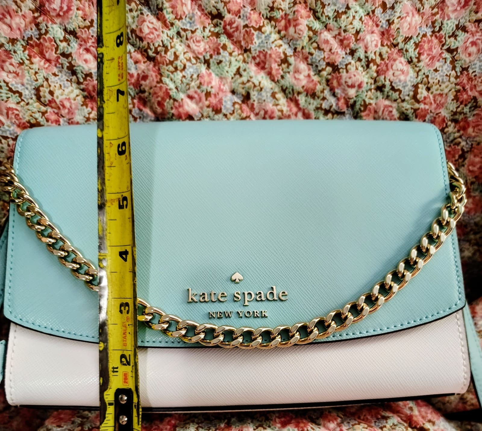 NWT Kate Spade New York Carson Women's Crossbody - Mint/White, MSRP 279.00 - Thumbnail 14