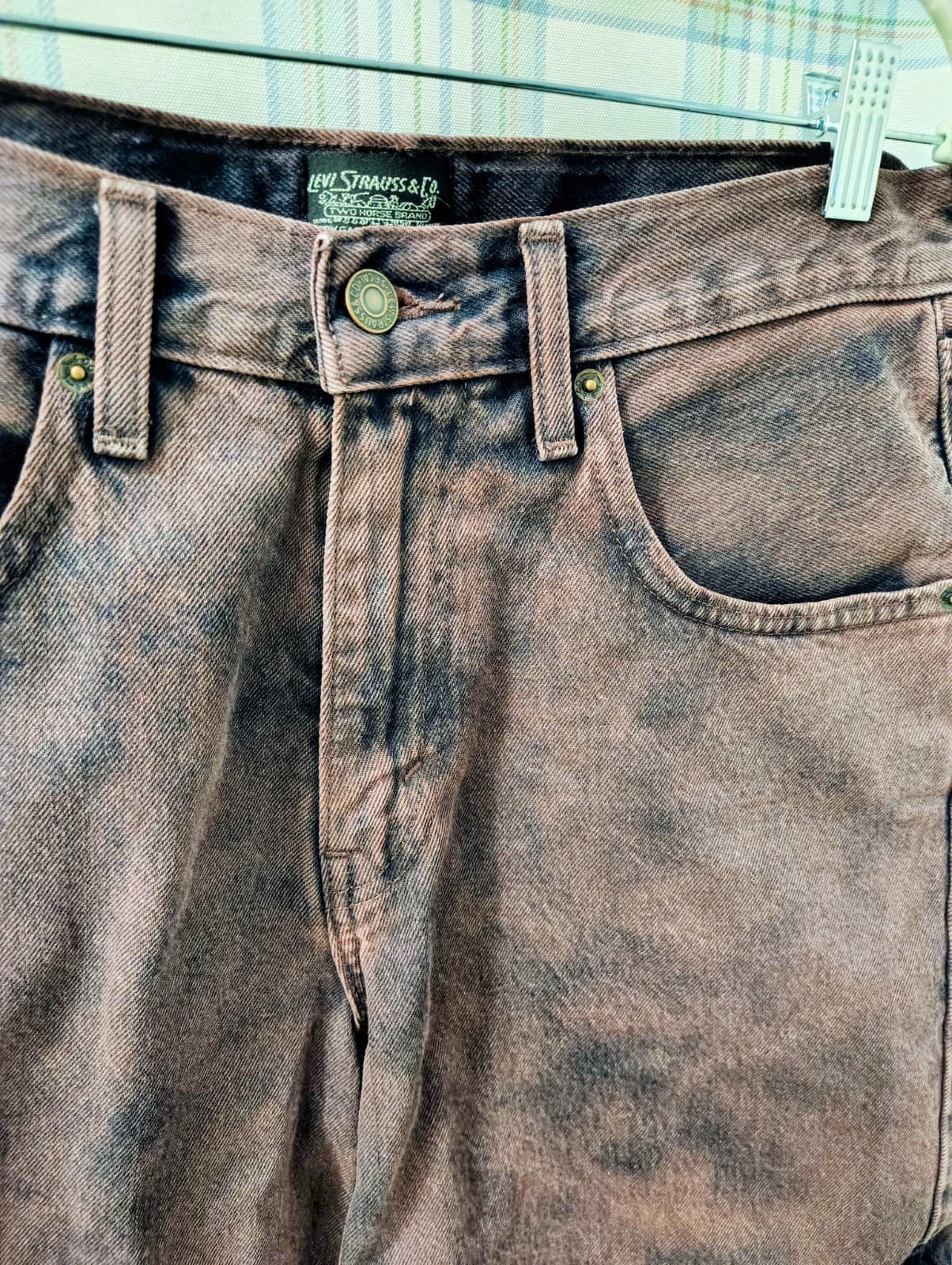 Levi's Denim Acid Wash Shorts Size 32 - Thumbnail 6