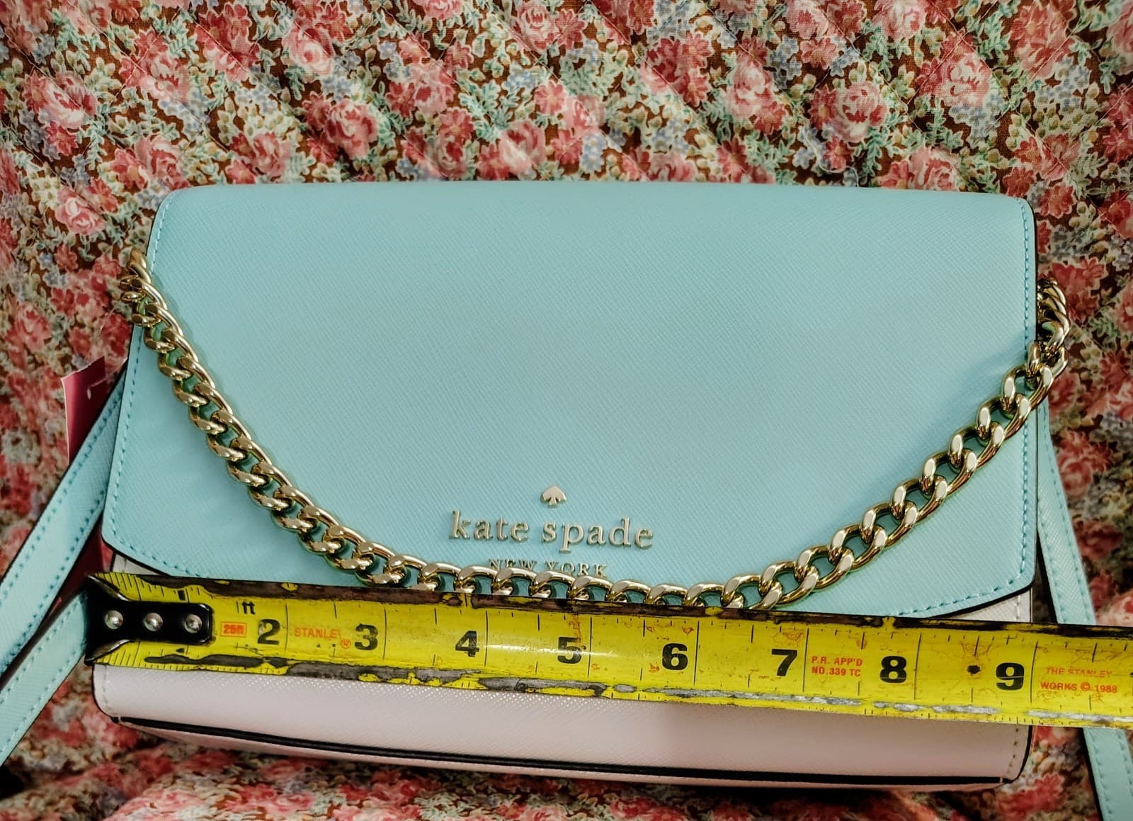 NWT Kate Spade New York Carson Women's Crossbody - Mint/White, MSRP 279.00 - Thumbnail 17
