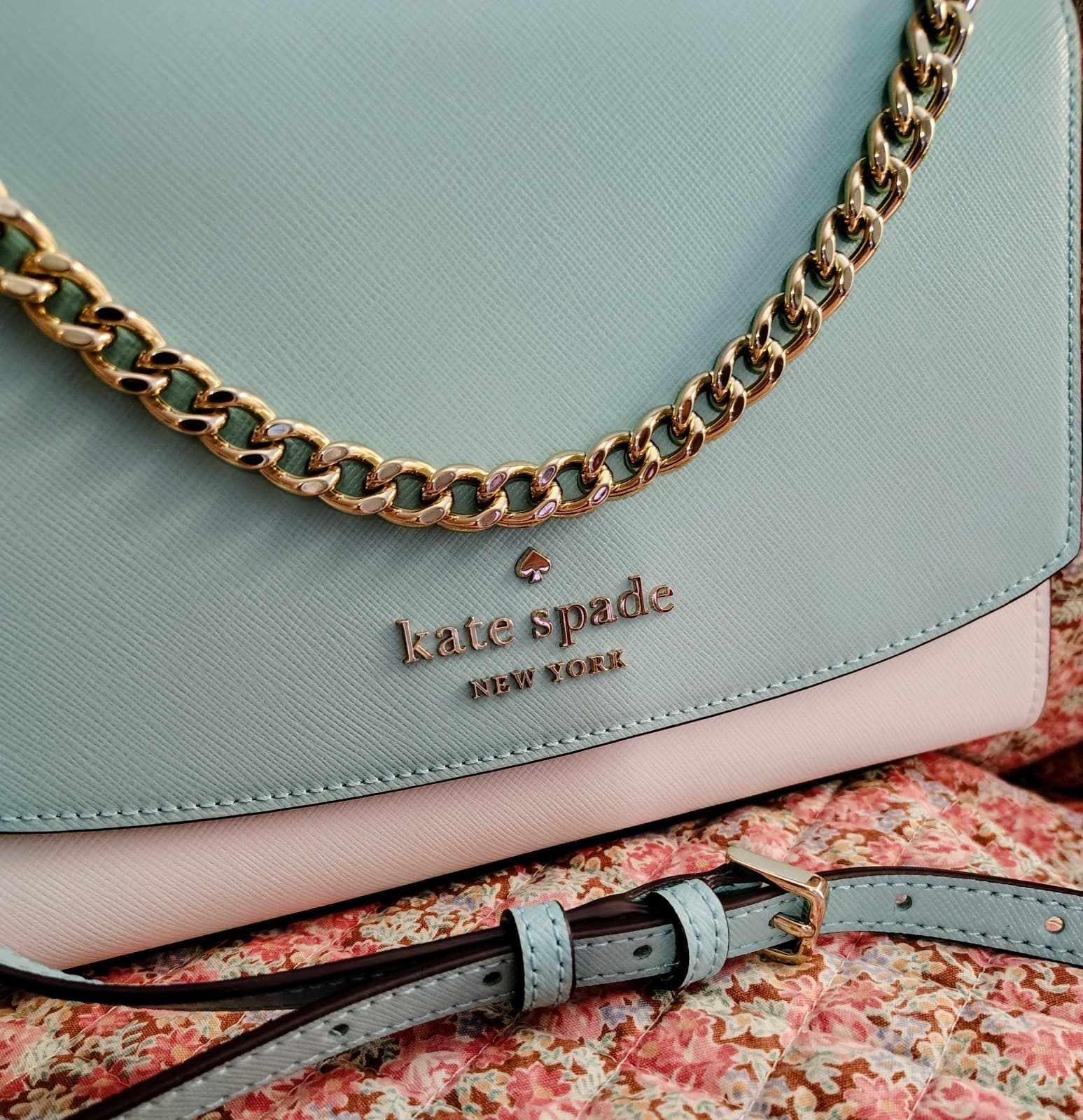 NWT Kate Spade New York Carson Women's Crossbody - Mint/White, MSRP 279.00 - Thumbnail 9