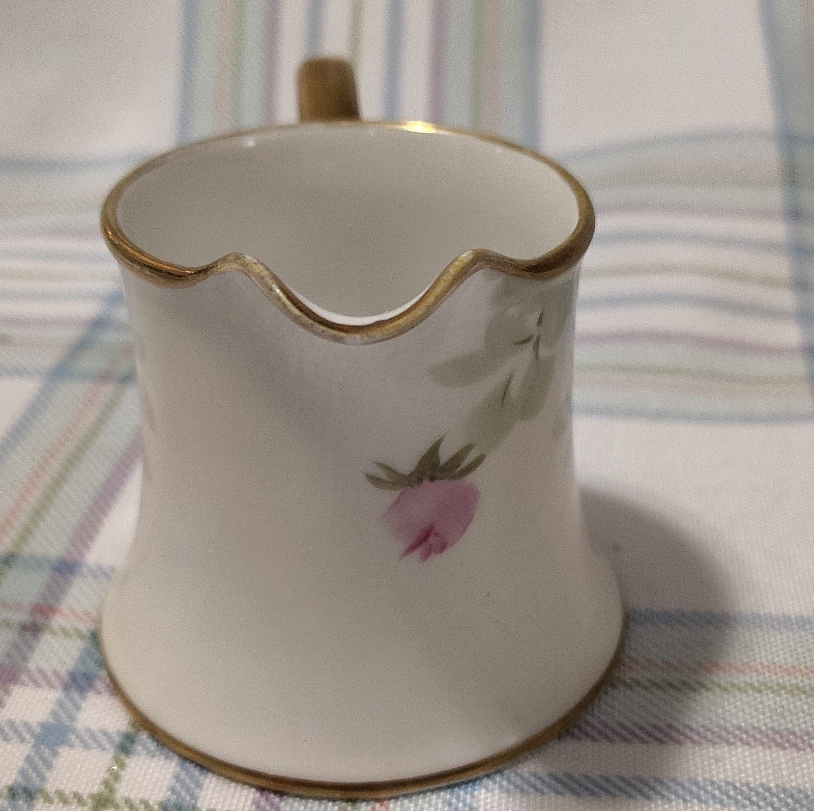 Vintage Nippon Hand Painted Floral Porcelain Creamer Gold Trim Vintage Pottery - Thumbnail 6
