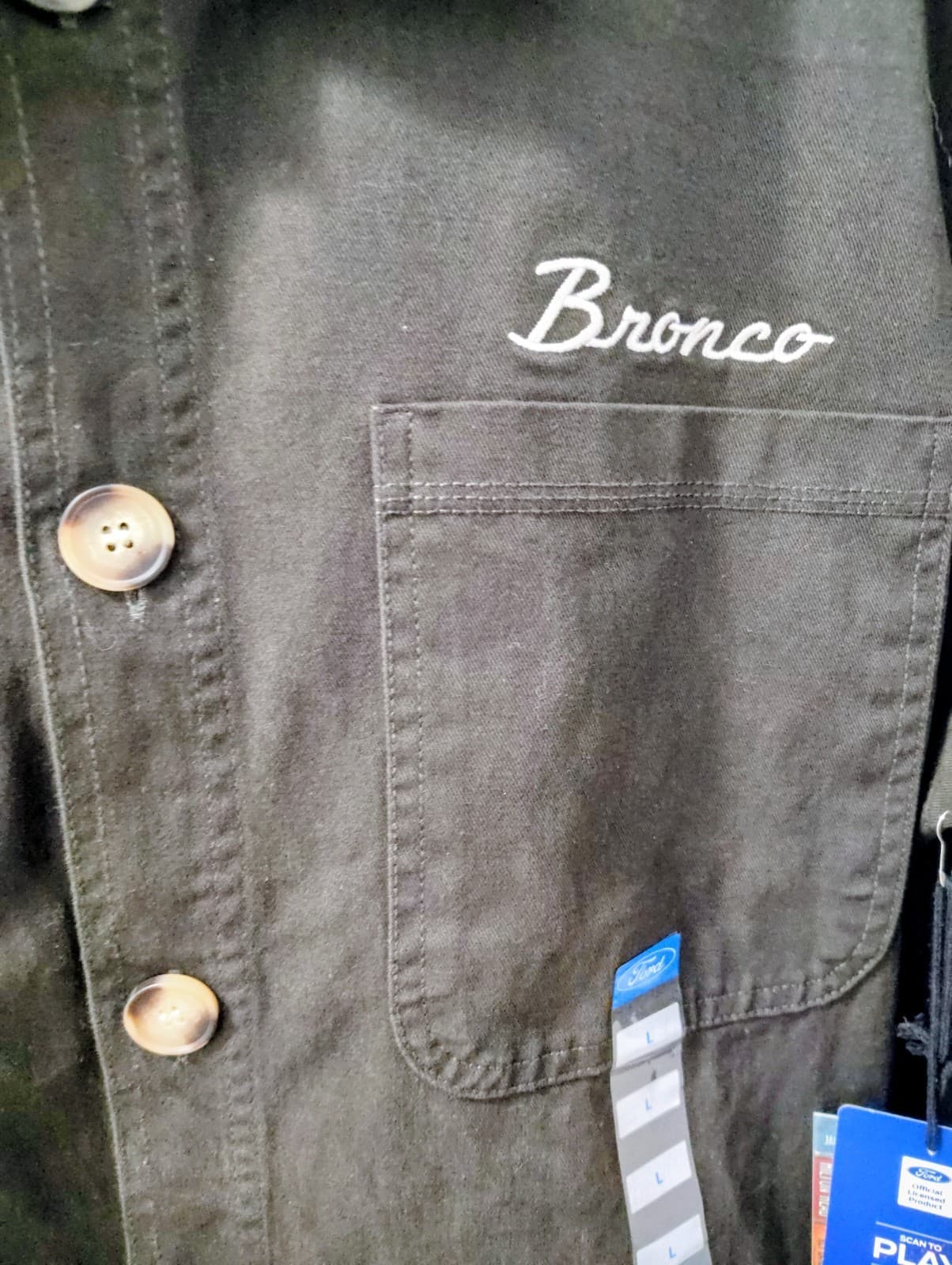 Ford Bronco Jacket Mens Workwear Chore Coat NWT Licensed - Thumbnail 3