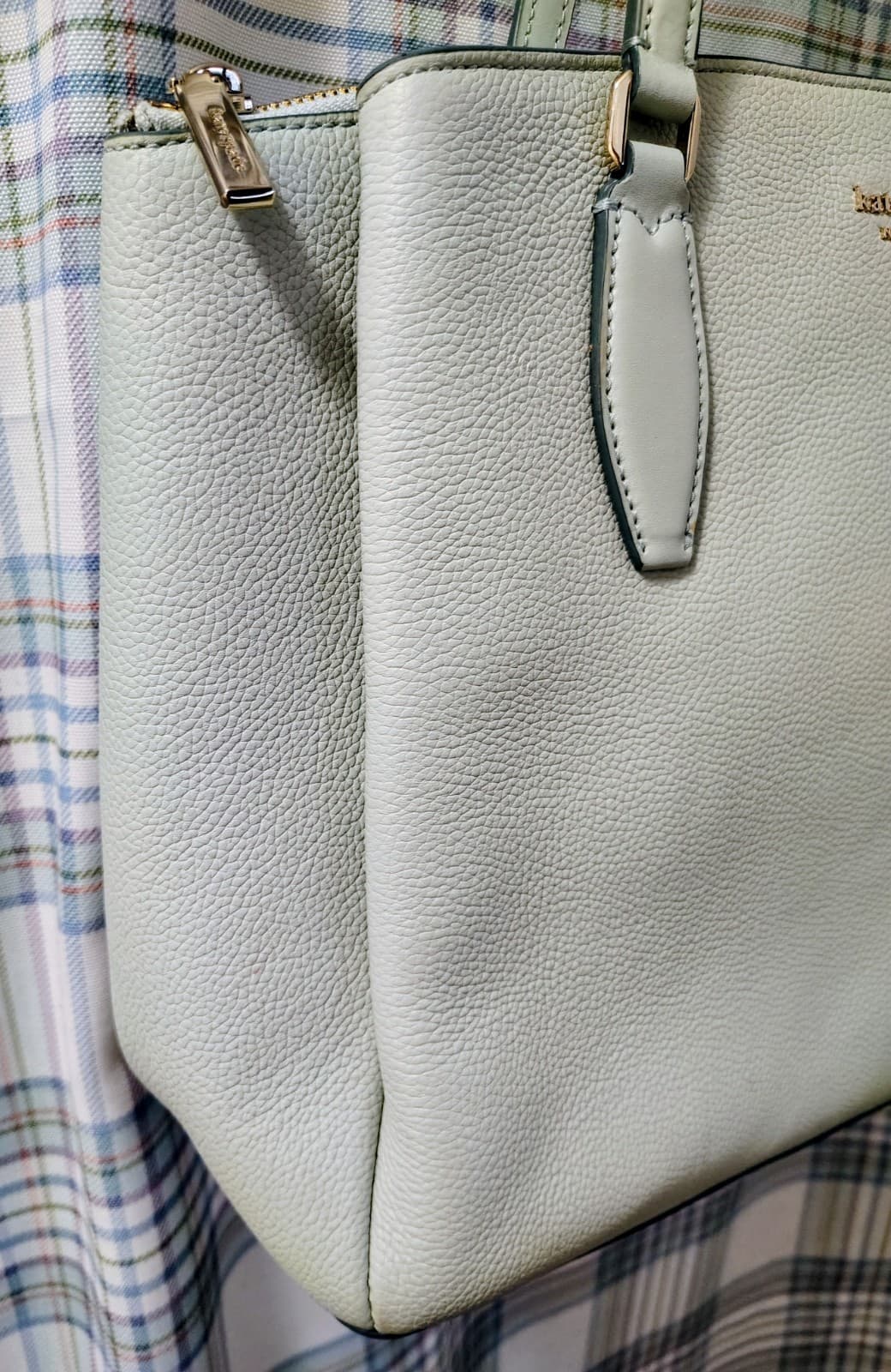 NEW Kate Spade Monet Large Mint Green Triple Pocket Shoulder Bag - Thumbnail 4