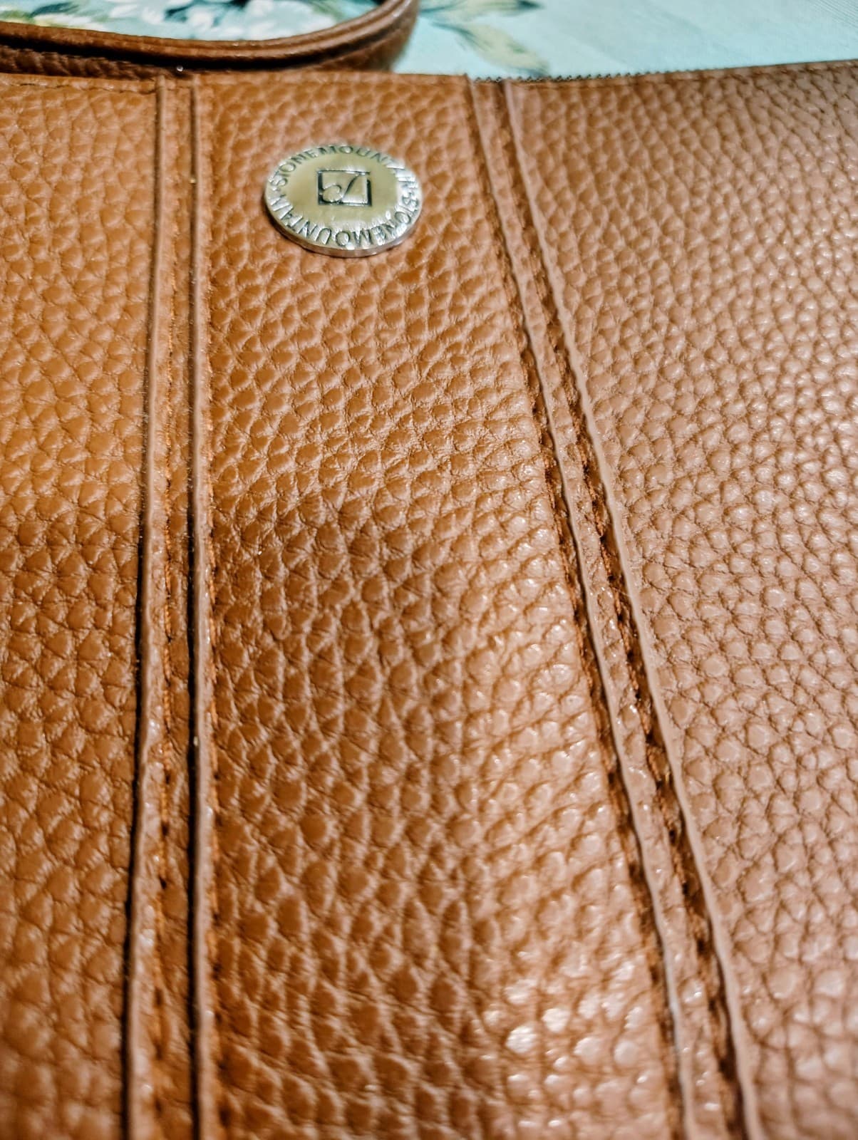 Stone Mountain Brown Large Pebbled Leather Wristlet Strap - Thumbnail 2