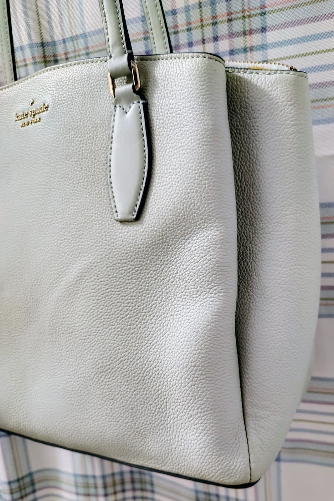 NEW Kate Spade Monet Large Mint Green Triple Pocket Shoulder Bag - Thumbnail 8