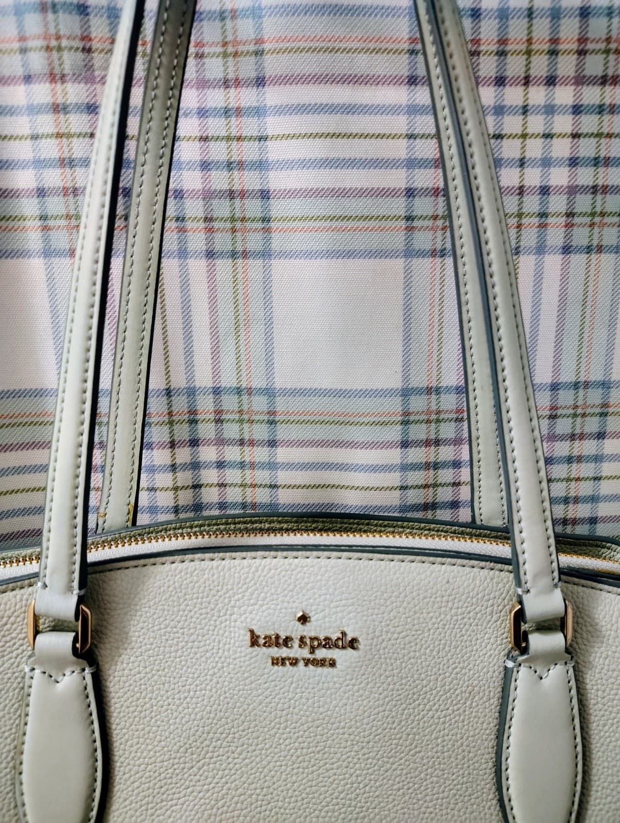 NEW Kate Spade Monet Large Mint Green Triple Pocket Shoulder Bag - Thumbnail 6
