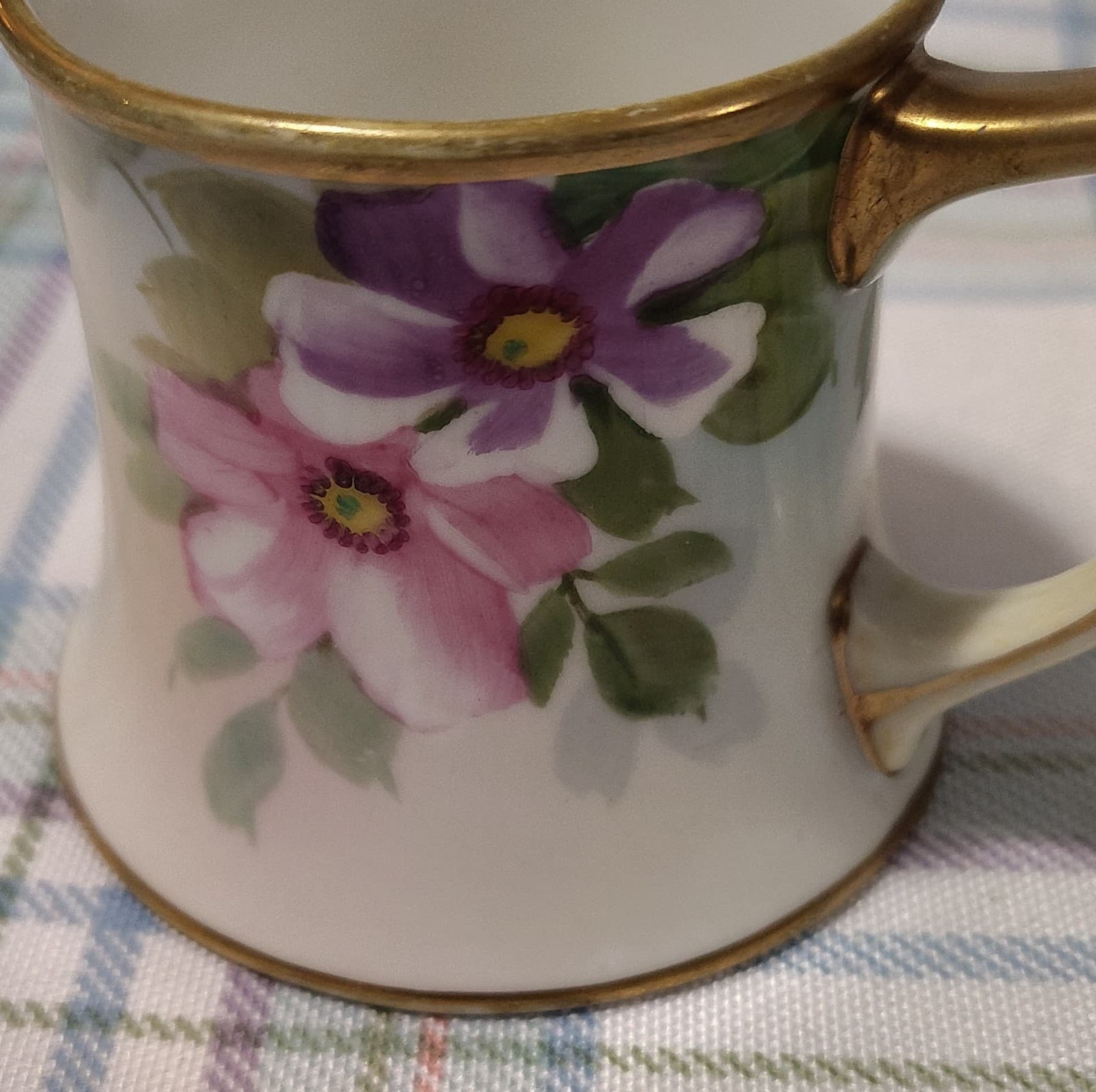 Vintage Nippon Hand Painted Floral Porcelain Creamer Gold Trim Vintage Pottery - Thumbnail 11