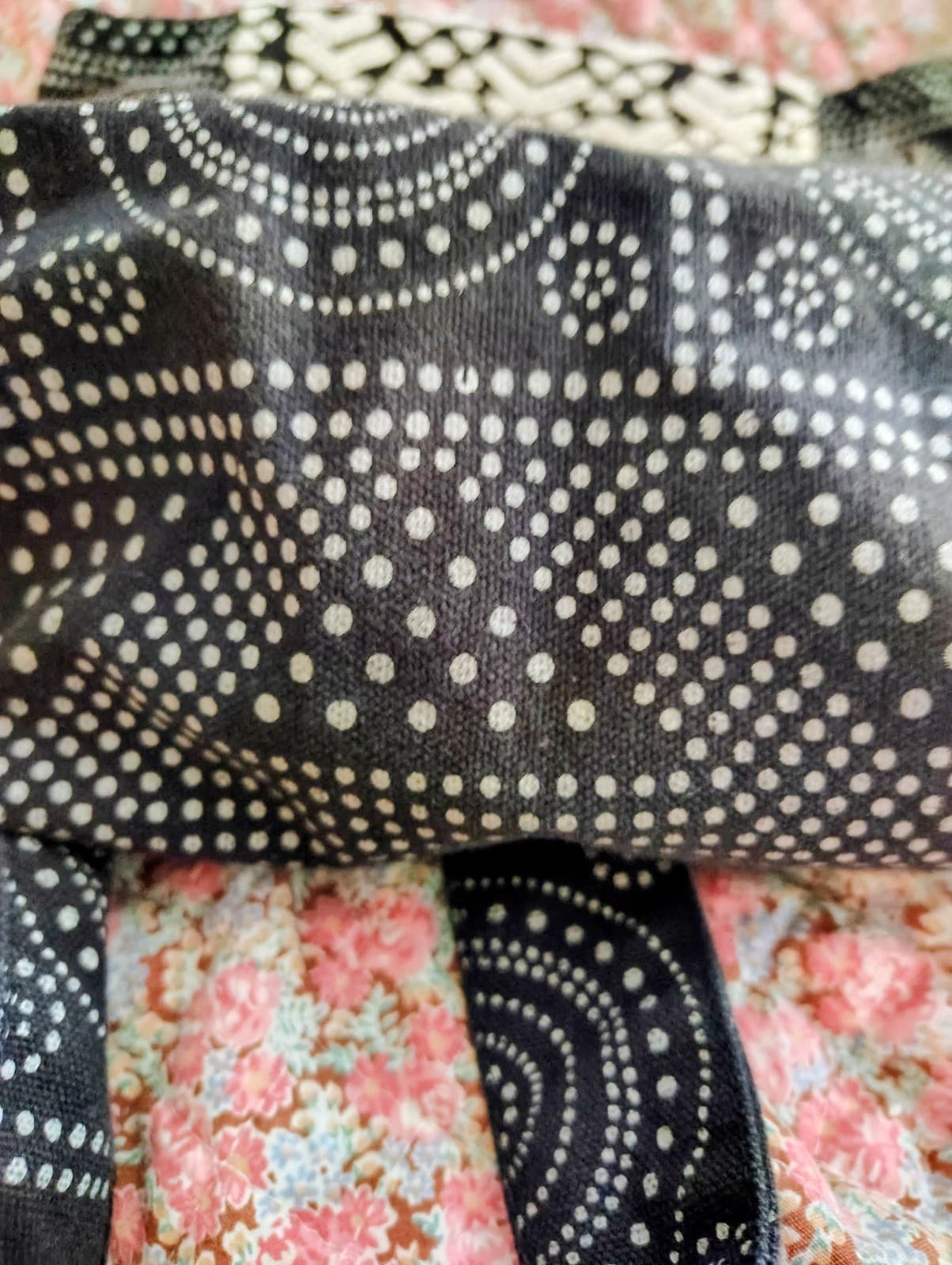 Mossimo Beaded Black White Bohemian Mandala Hippie Backpack - Thumbnail 21