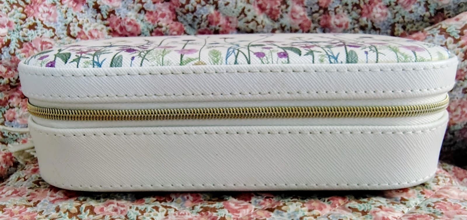 Portable White Jewelry Box Storage Organizer, "Cupcakes & Cashmere at Home" - Thumbnail 3