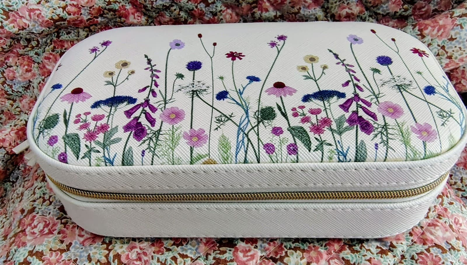 Portable White Jewelry Box Storage Organizer, "Cupcakes & Cashmere at Home"