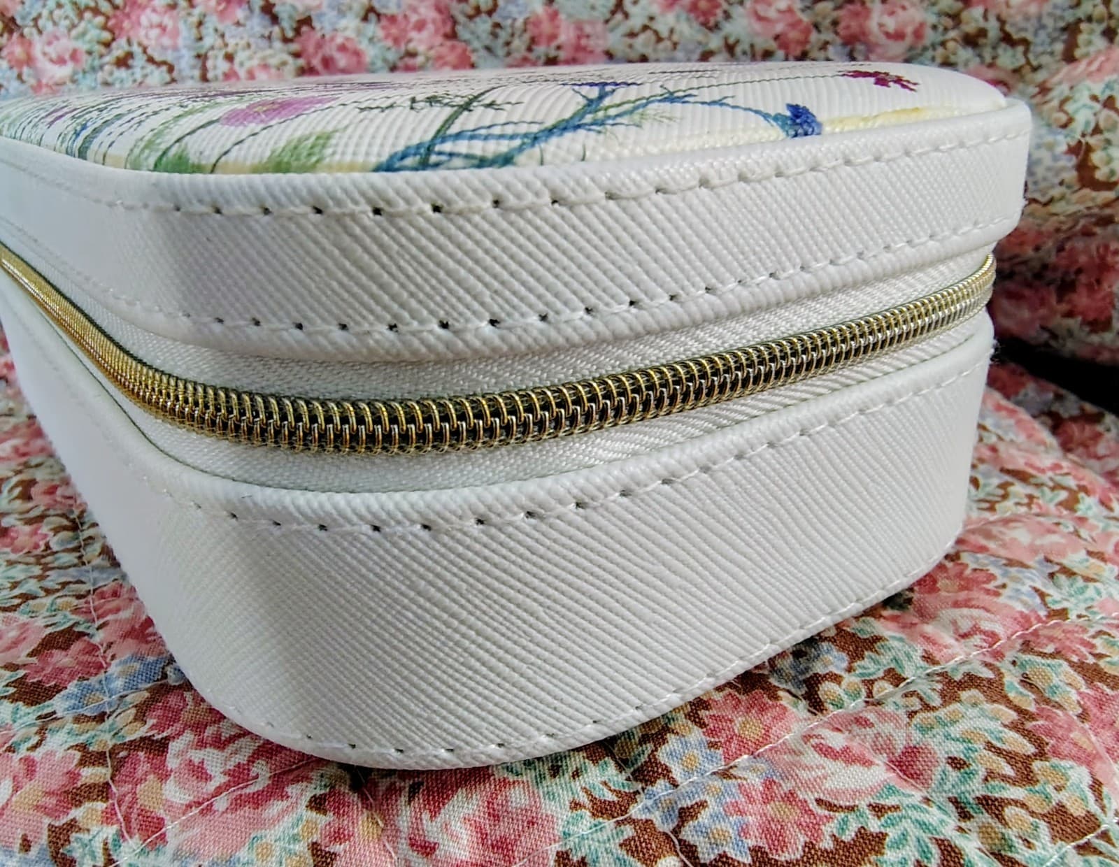 Portable White Jewelry Box Storage Organizer, "Cupcakes & Cashmere at Home" - Thumbnail 6