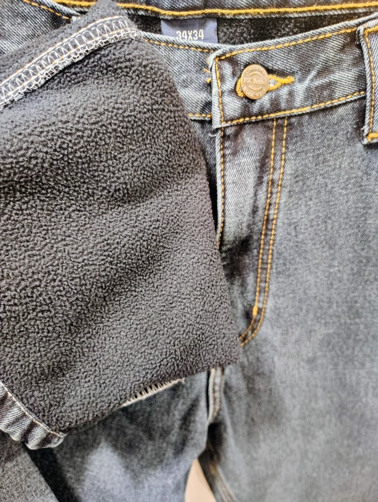 NWT Rural King Workwear Fleece Lined Denim Jeans, 34x34 - Thumbnail 6