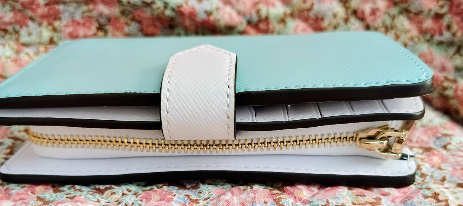 NWOT Kate Spade Staci Poolside Medium Compact Bifold Leather Wallet - Thumbnail 2