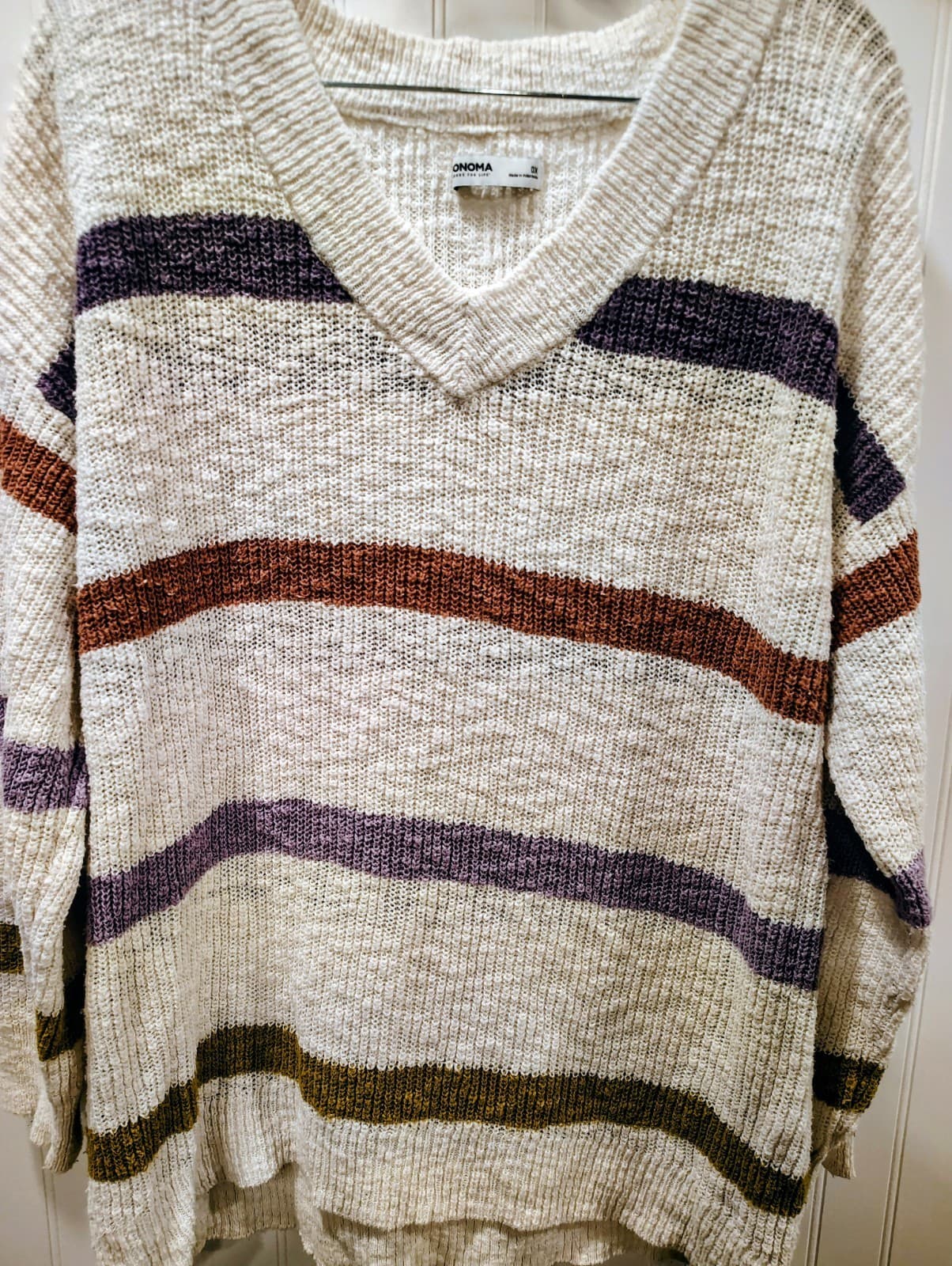 Sonoma Women's Pullover V Neck Sweater, Size 0X (XL) - Thumbnail 7