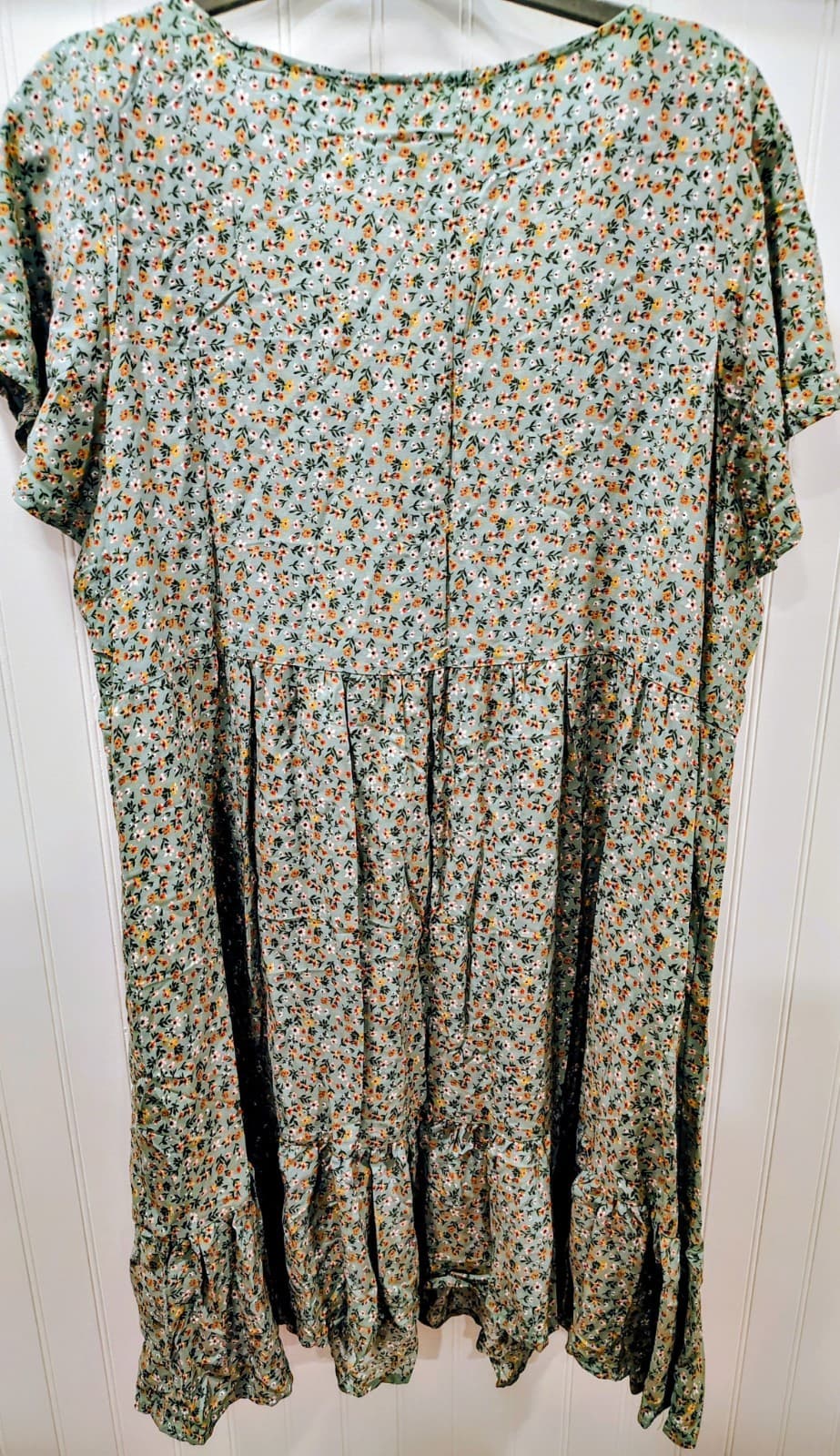 Passport Sage Green Floral dress, Size 1XL - Thumbnail 6