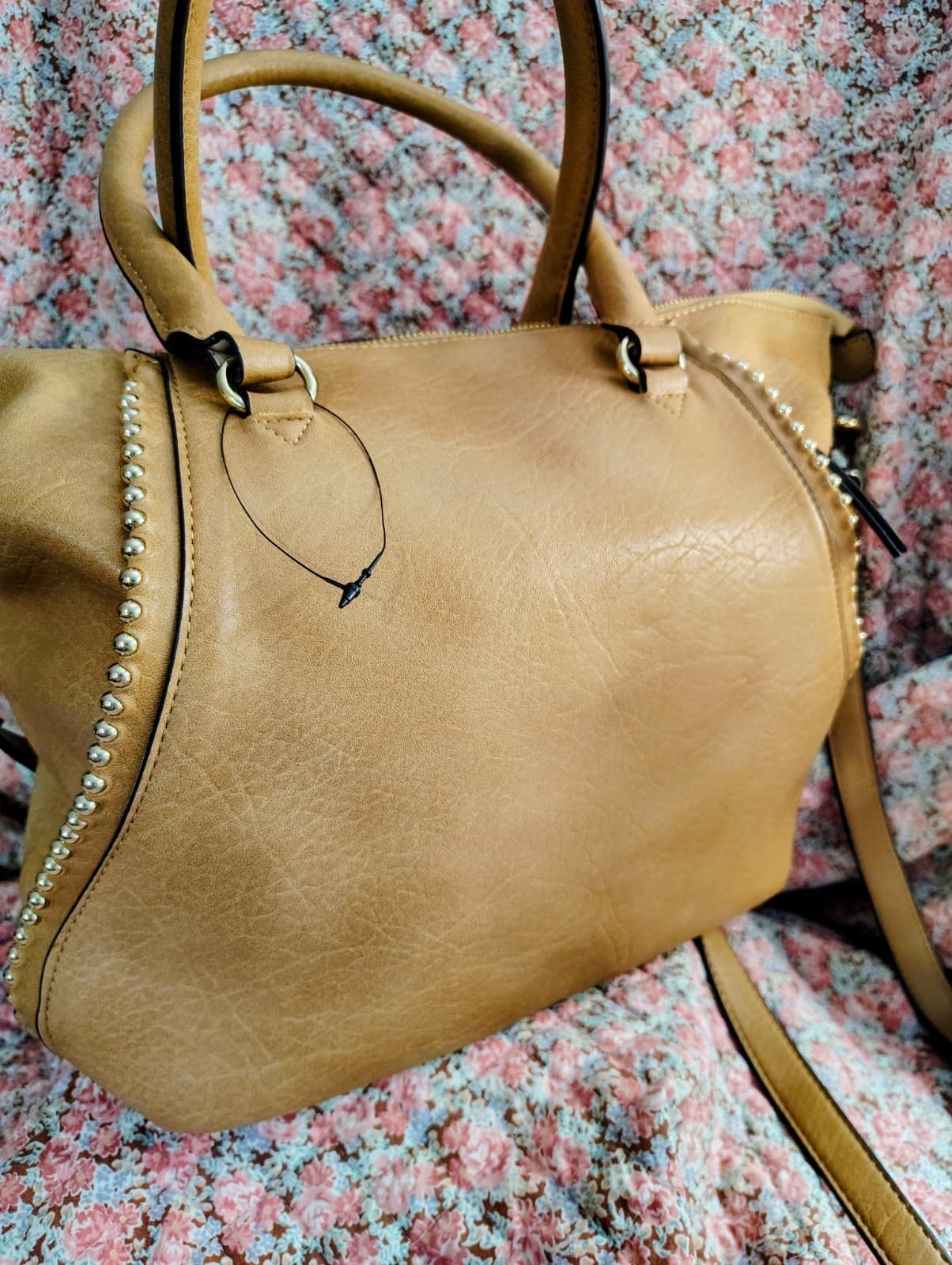 NWOT Max Studio Camel/Tan Satchel Shoulder Bag - Thumbnail 9