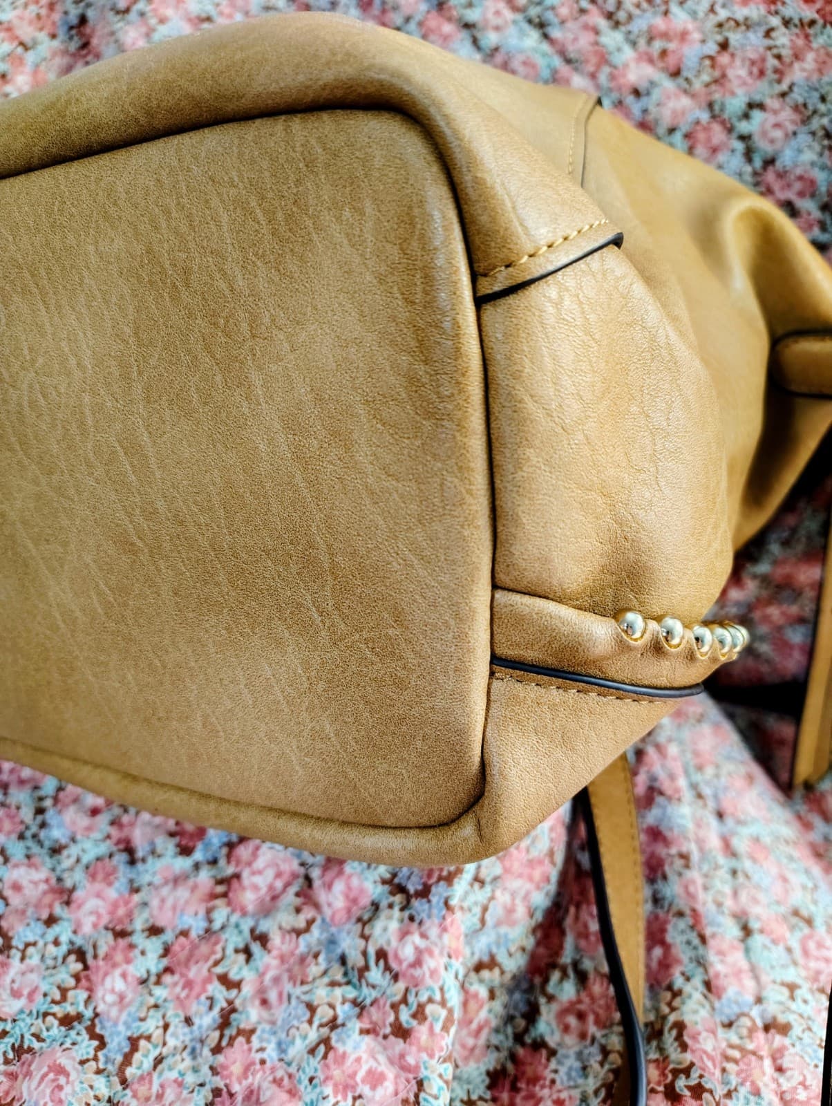 NWOT Max Studio Camel/Tan Satchel Shoulder Bag - Thumbnail 10
