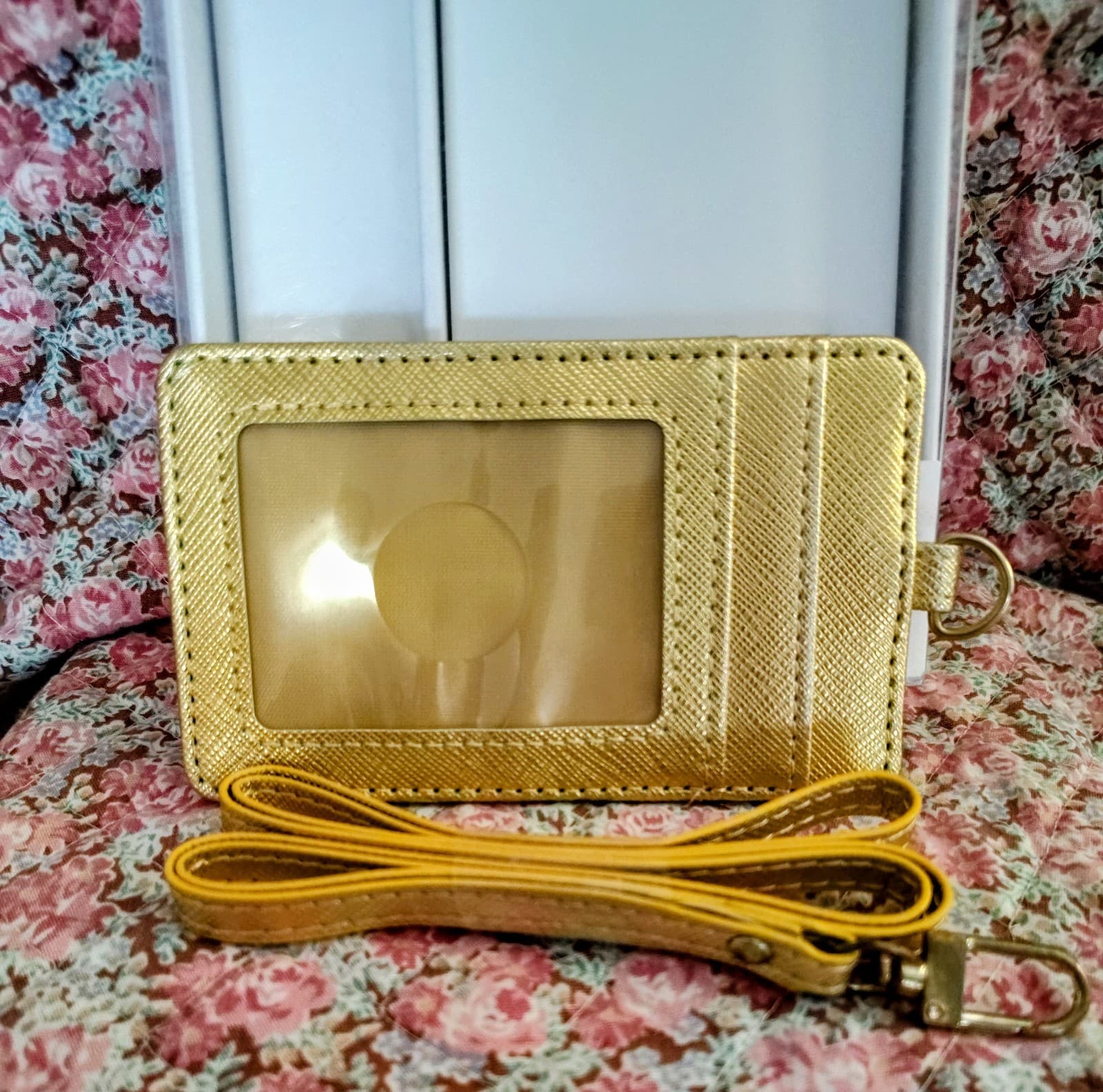 NIB Martha Steward Gold Lanyard Badge Holder - Thumbnail 3