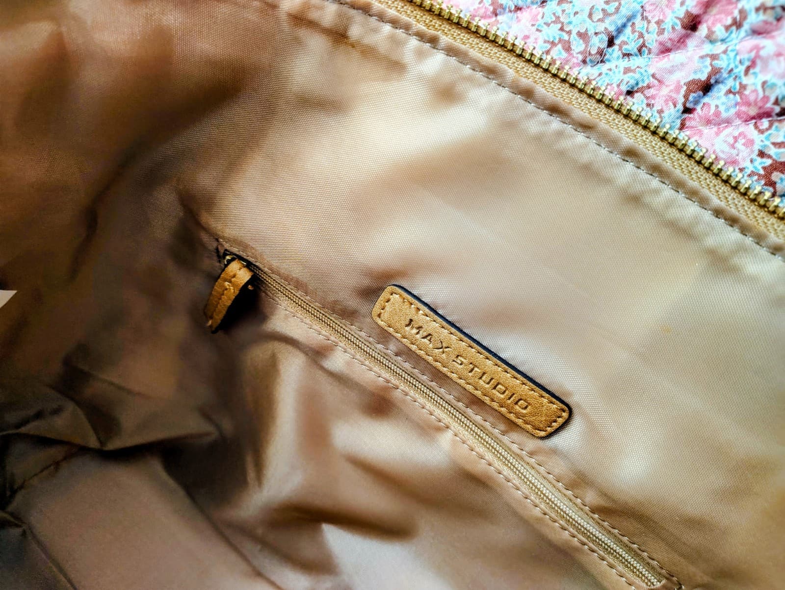 NWOT Max Studio Camel/Tan Satchel Shoulder Bag - Thumbnail 18