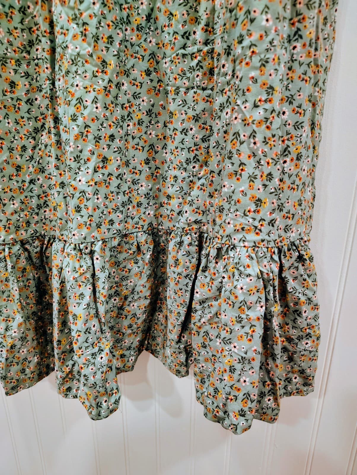 Passport Sage Green Floral dress, Size 1XL - Thumbnail 5
