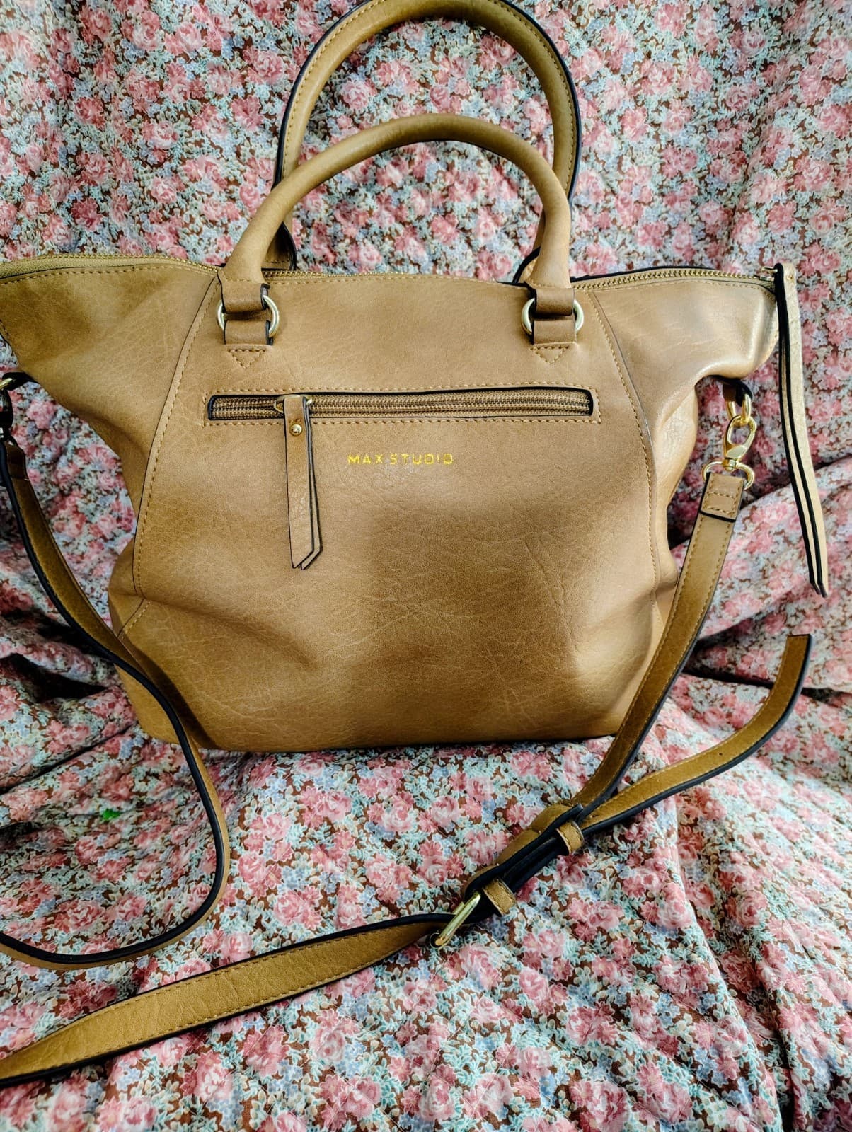 NWOT Max Studio Camel/Tan Satchel Shoulder Bag