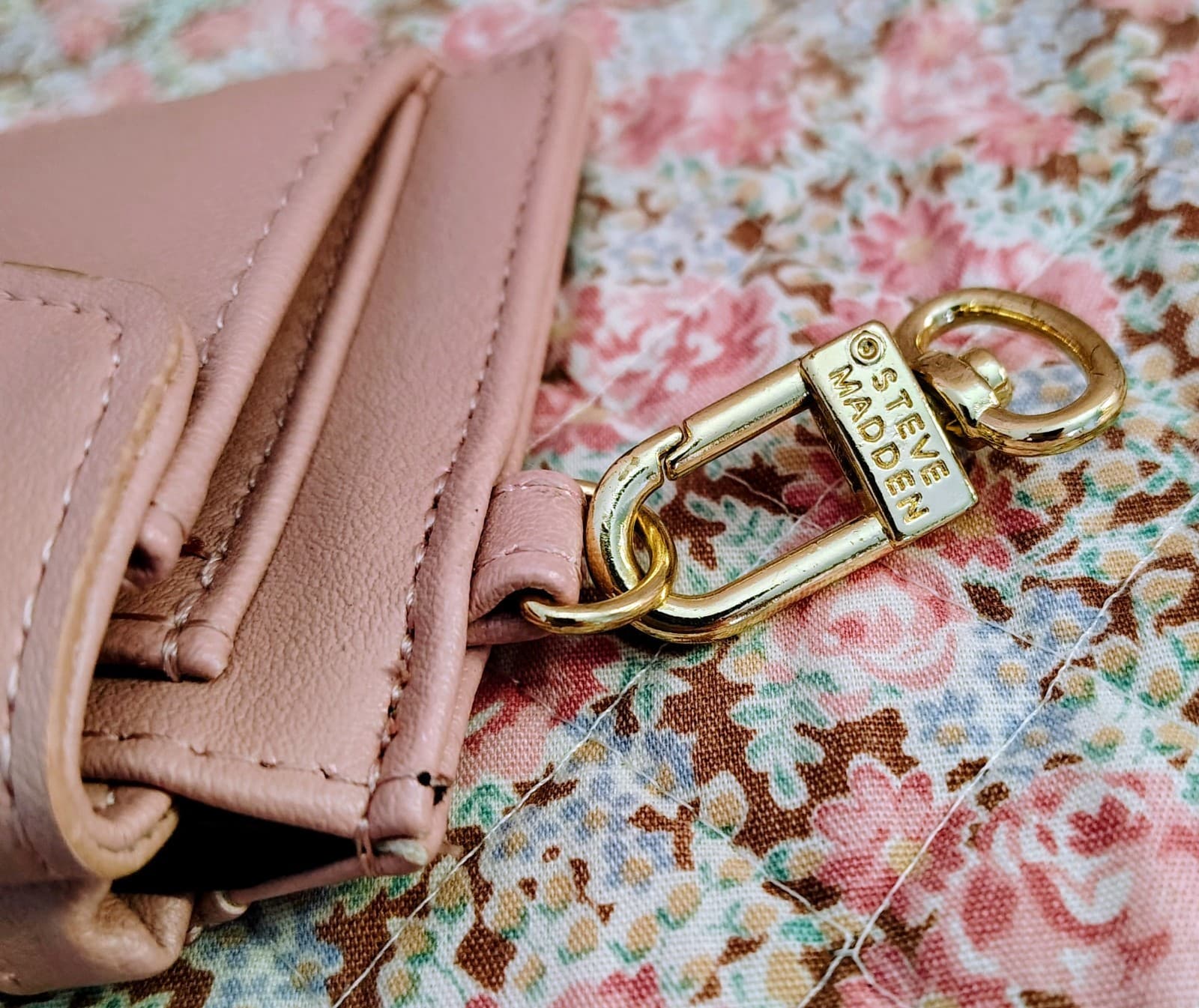 NWOT Steve Madden Rose Pink Bifold Wallet, Zip Pouch - Thumbnail 5