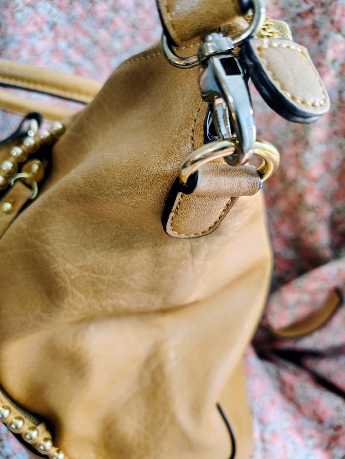 NWOT Max Studio Camel/Tan Satchel Shoulder Bag - Thumbnail 7