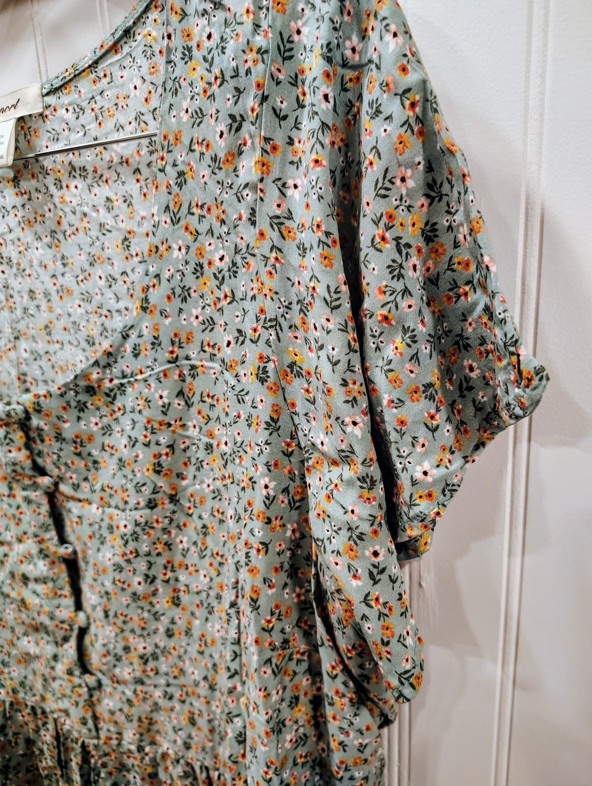 Passport Sage Green Floral dress, Size 1XL - Thumbnail 4