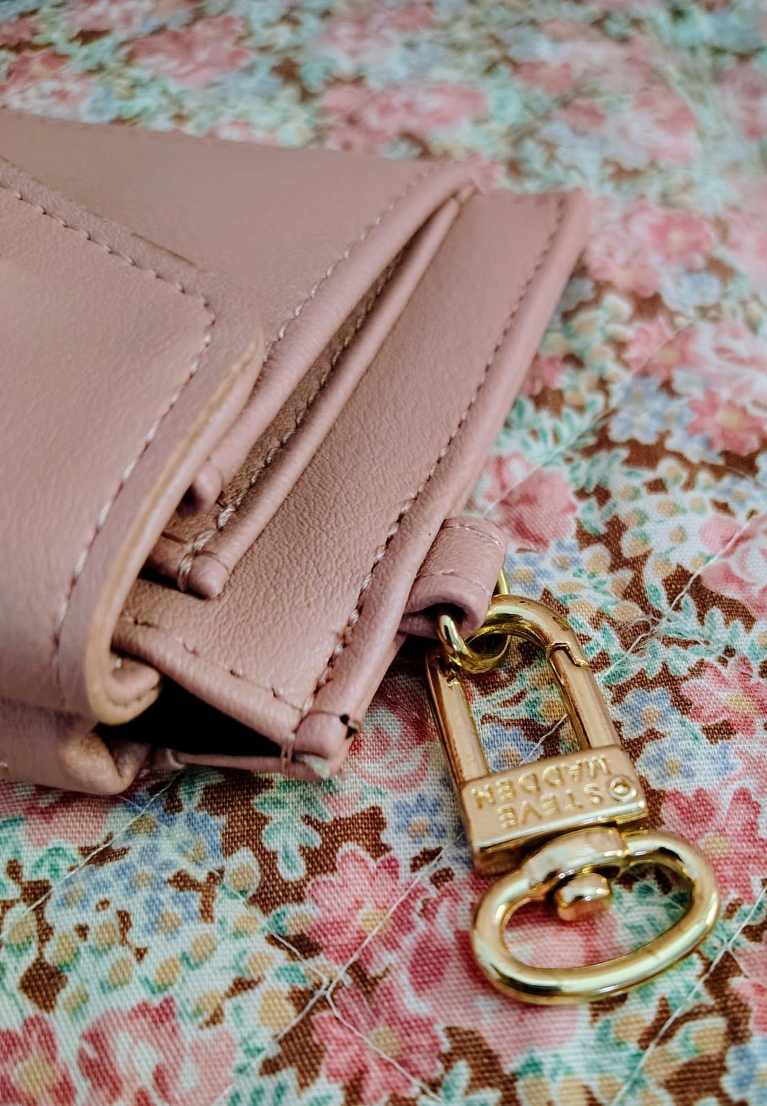 NWOT Steve Madden Rose Pink Bifold Wallet, Zip Pouch - Thumbnail 6