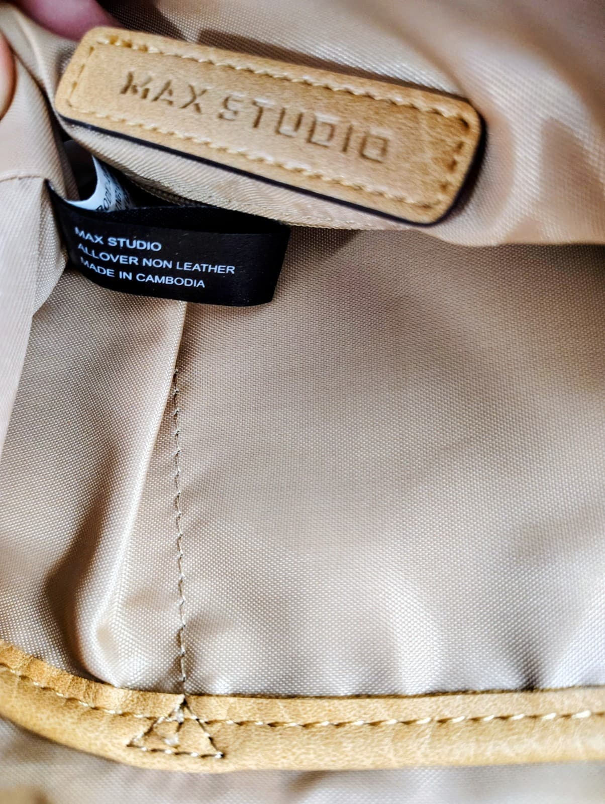 NWOT Max Studio Camel/Tan Satchel Shoulder Bag - Thumbnail 17