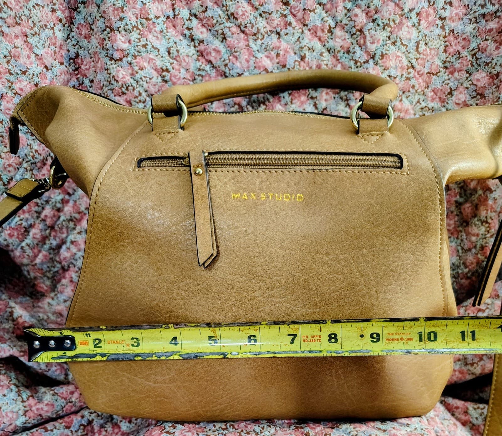 NWOT Max Studio Camel/Tan Satchel Shoulder Bag - Thumbnail 23