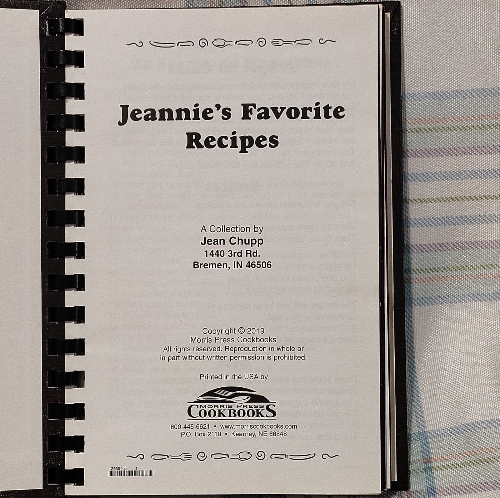 New AMISH Cookbook, Jeannie's Favorite Recipes by Jean Chupp, Spiral bound, 2019 - Thumbnail 2