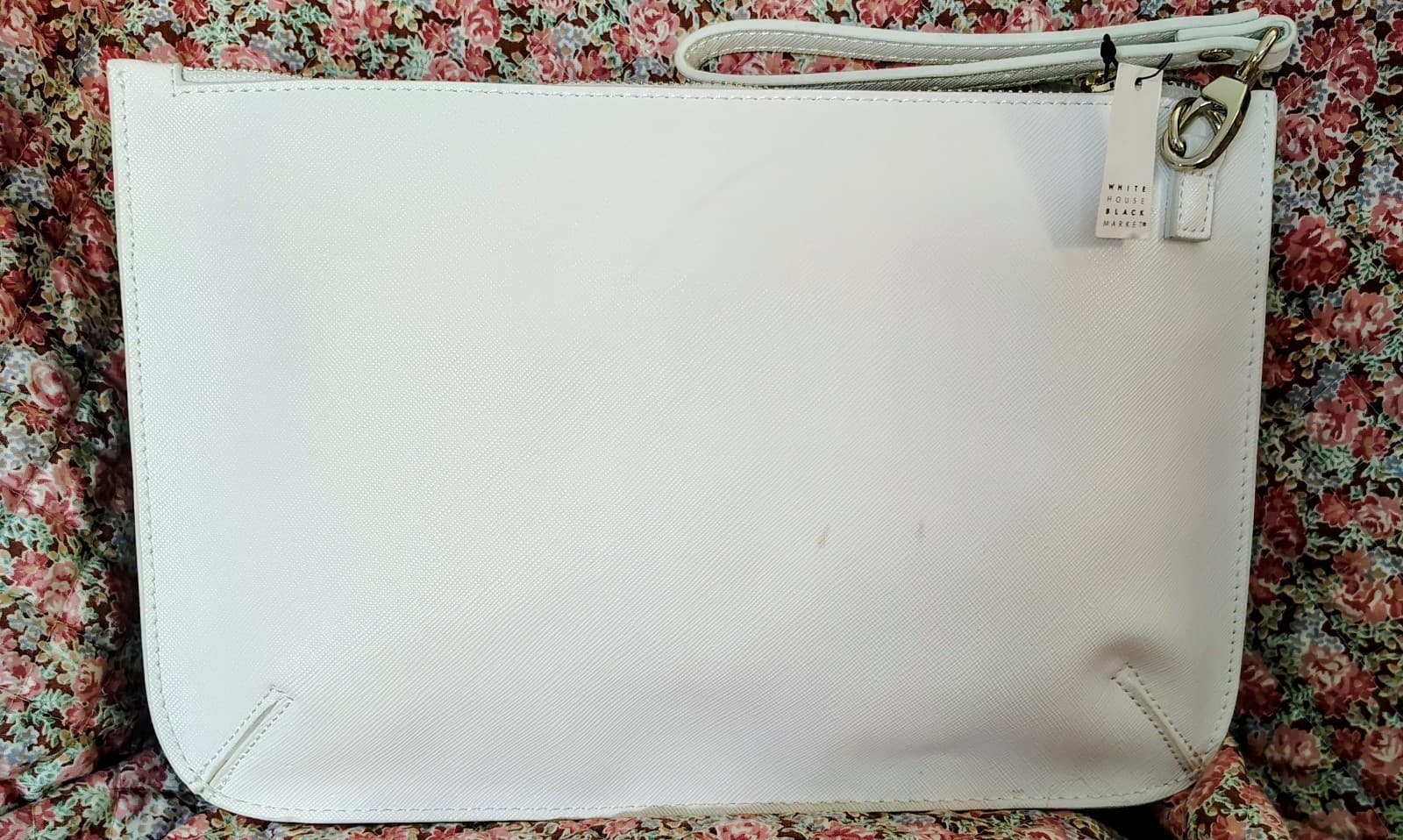 NEW White House Black Market Clutch Purse Wristlet PURPLE Studded FLORAL NWT - Thumbnail 11