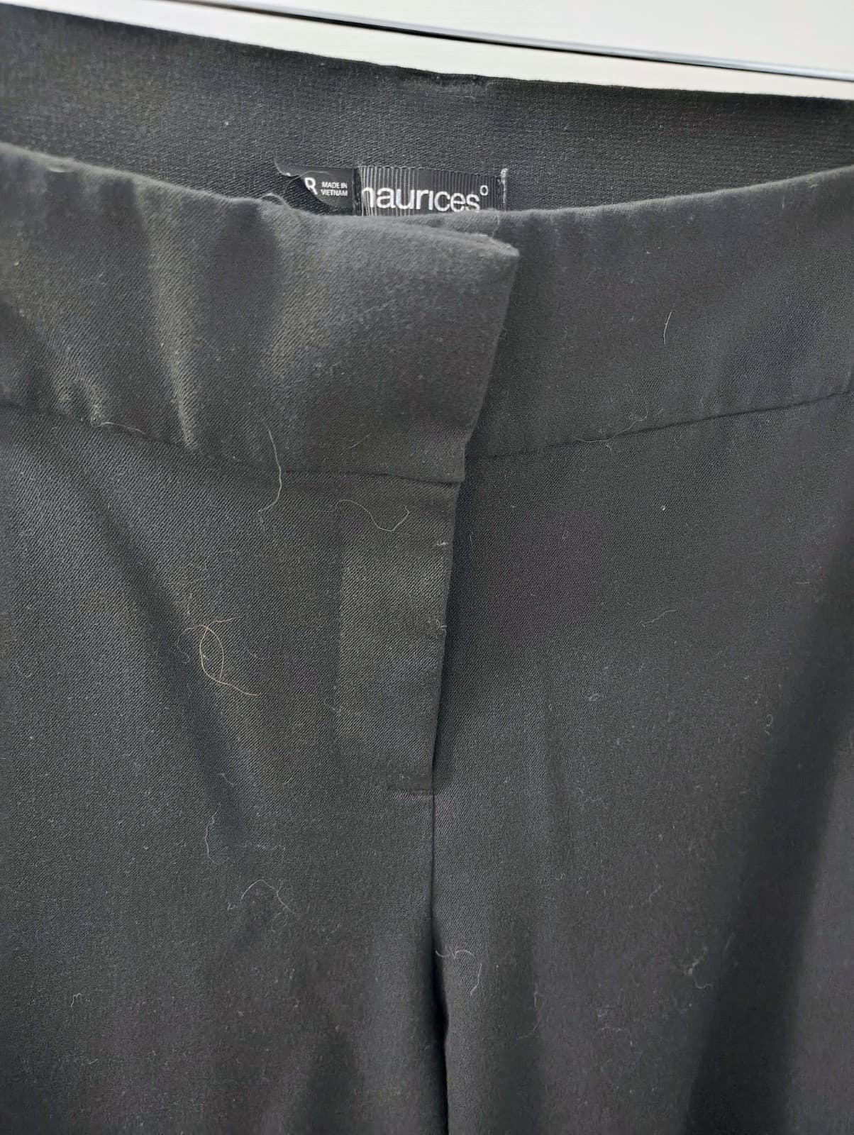 Maurices dress pants, Black, hook-and-bar closure and zipper, Size 18 Reg - Thumbnail 2