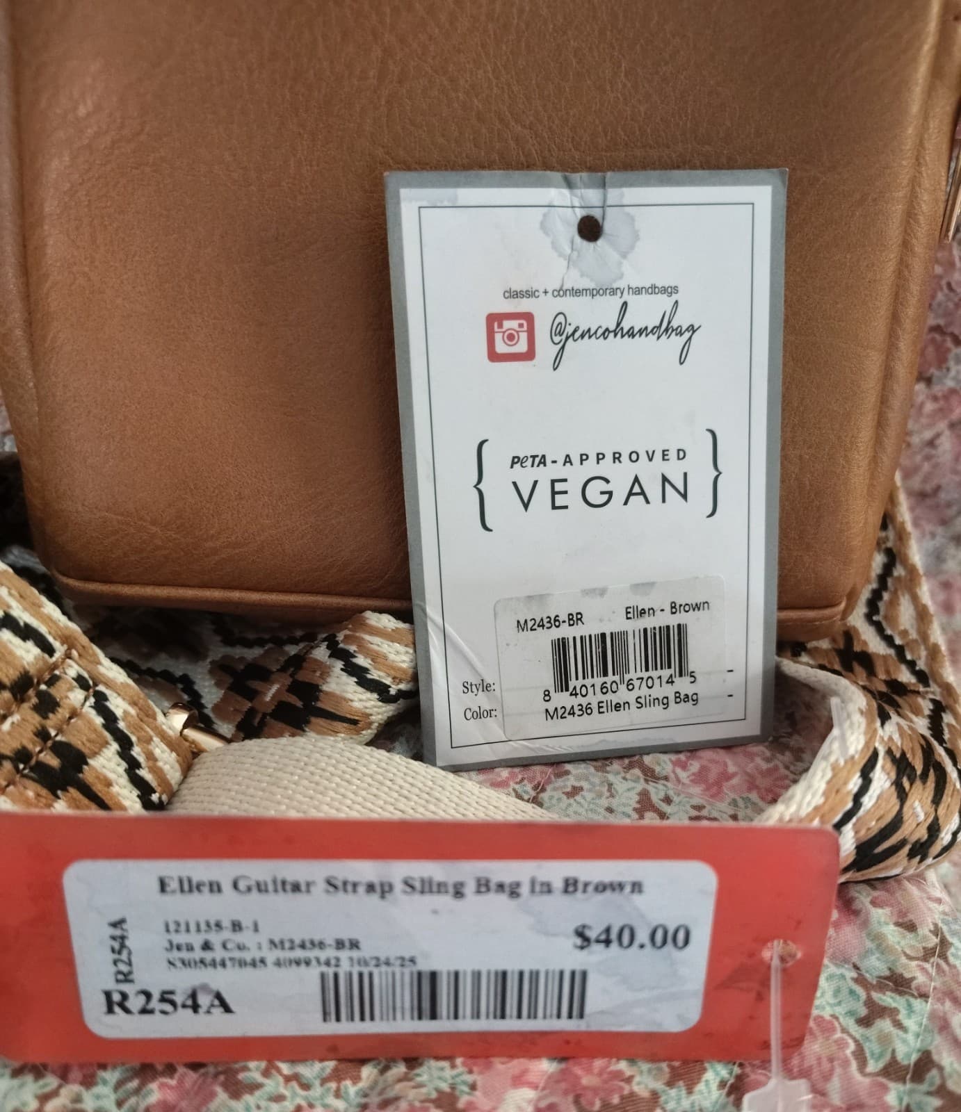 Jen & Co Vegan Approved Ellen Guitar Strap Sling Bag NWT - Thumbnail 4