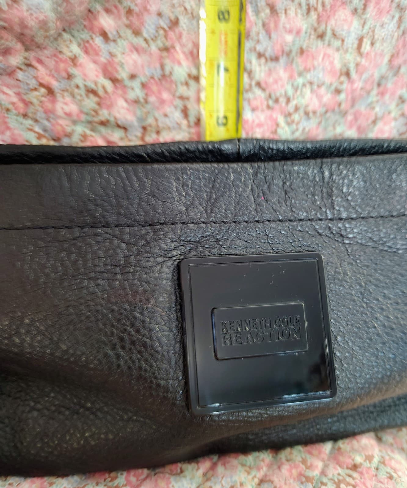 NEW Kenneth Cole Black Pebbled Leather Clutch With Wrist strap - Thumbnail 20