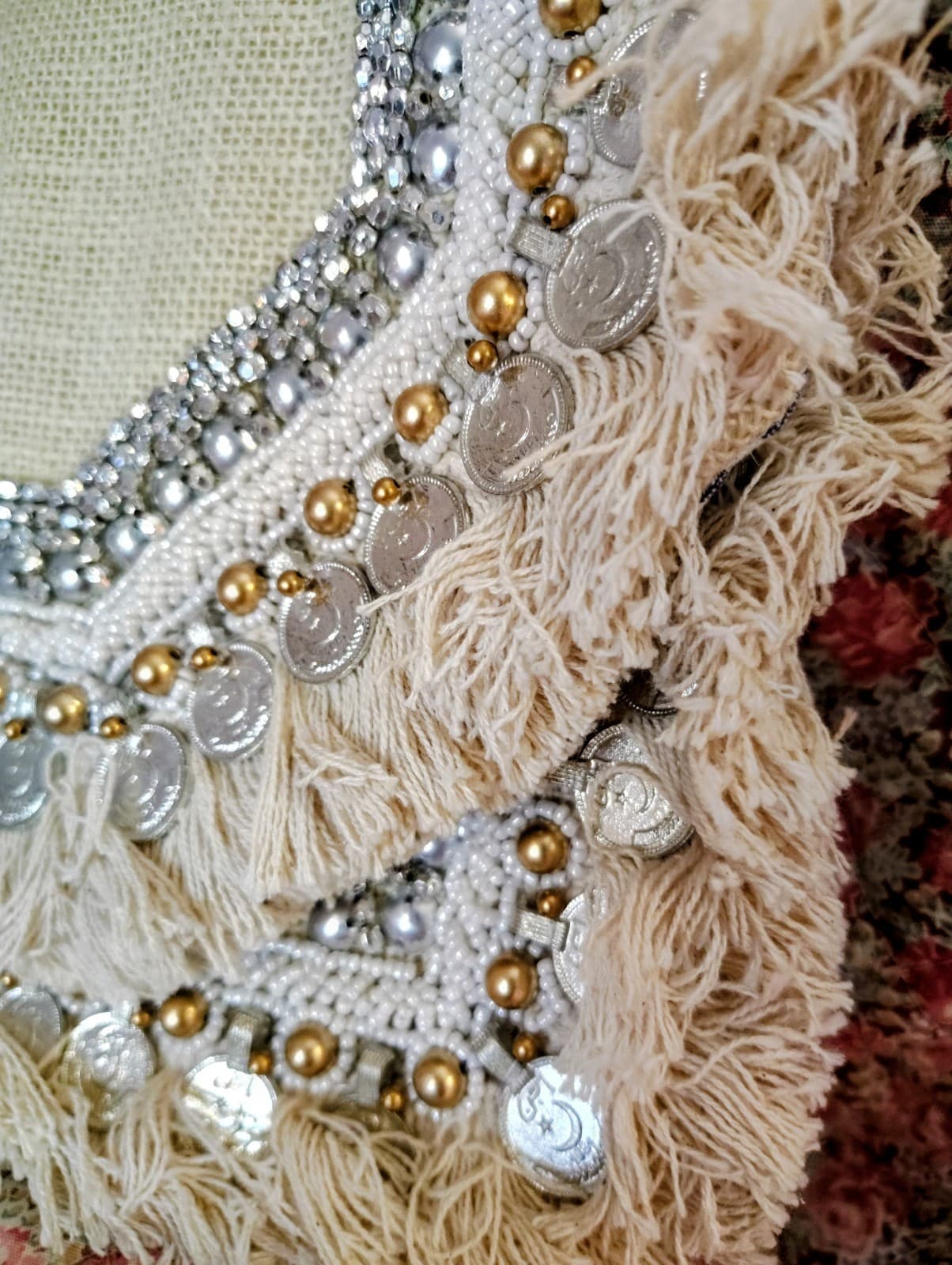 Lulu's NWT Clutch Bag, Coined, Beaded - Thumbnail 4