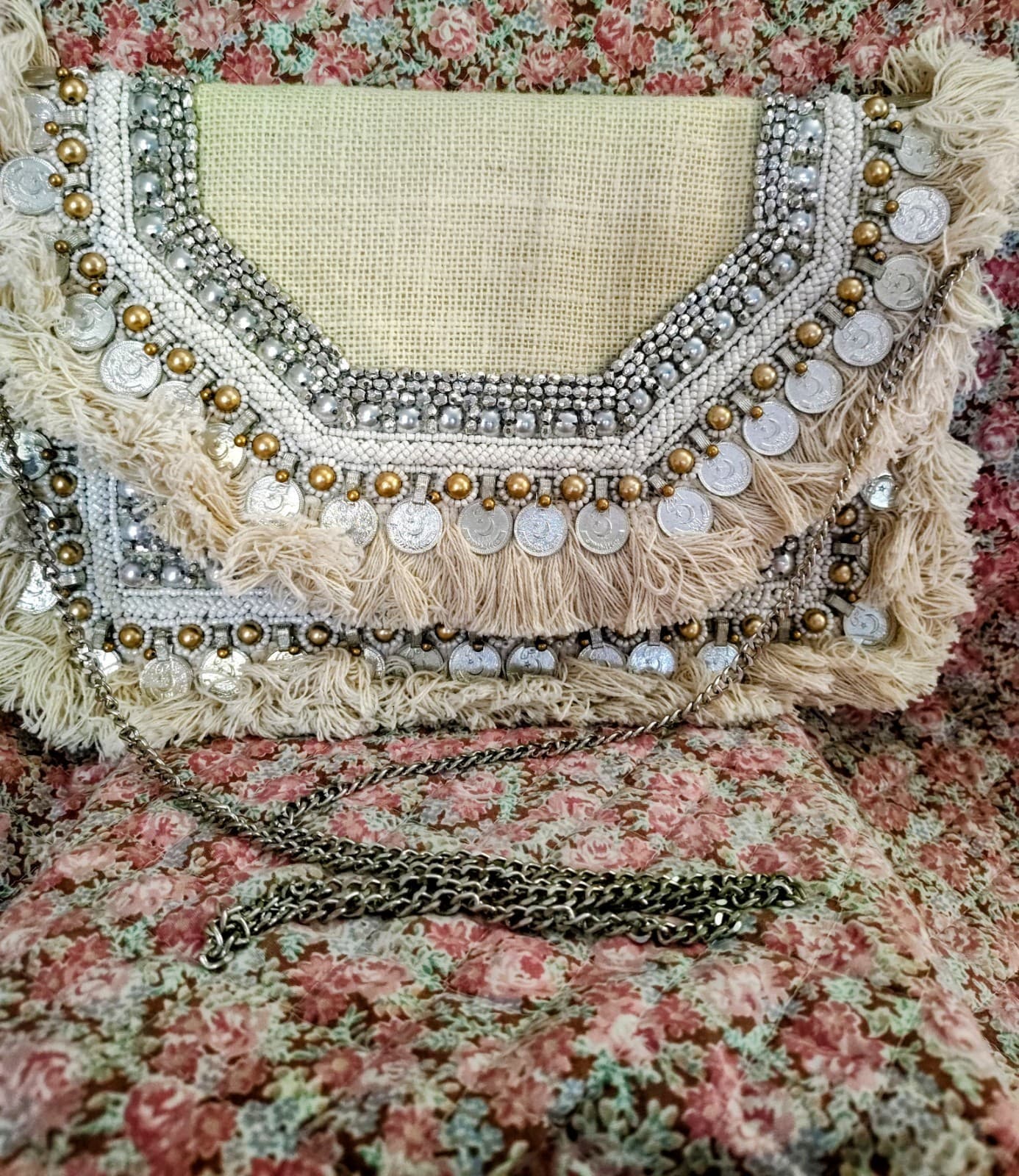 Lulu's NWT Clutch Bag, Coined, Beaded - Thumbnail 15