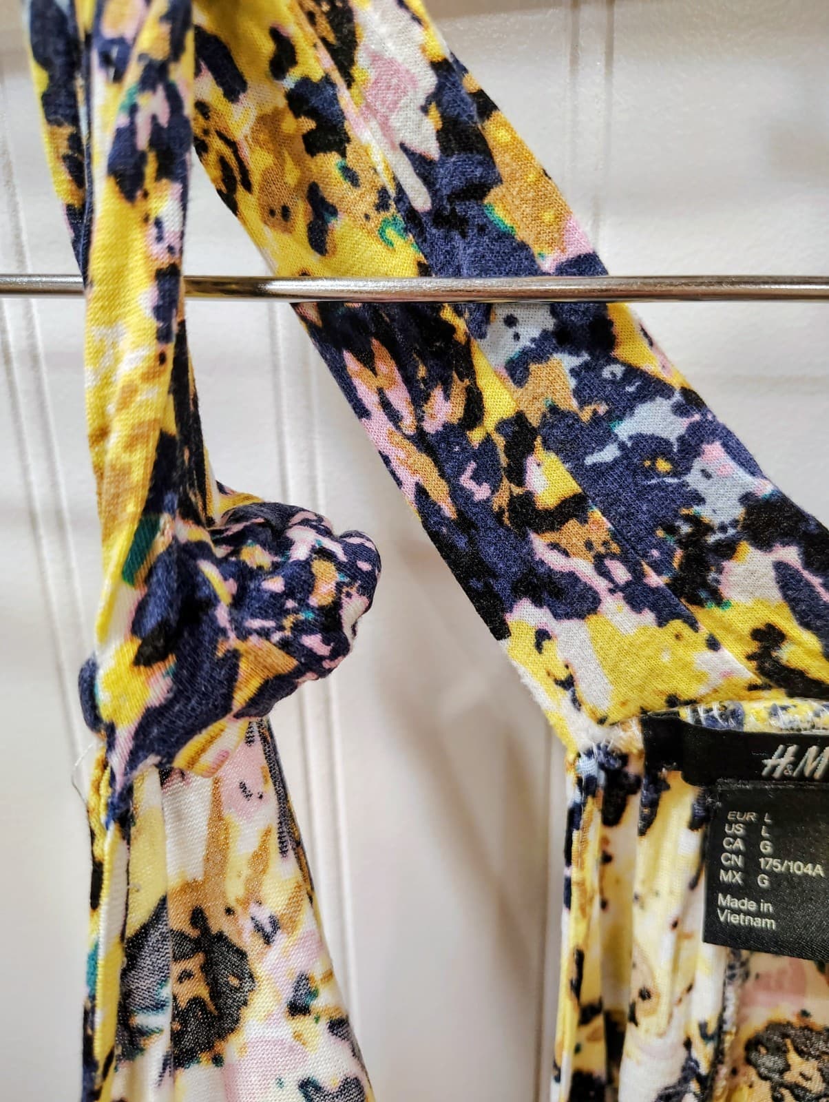 Women’s H&M Swim Coverup Yellow Floral High Low Dress Small L - Thumbnail 5
