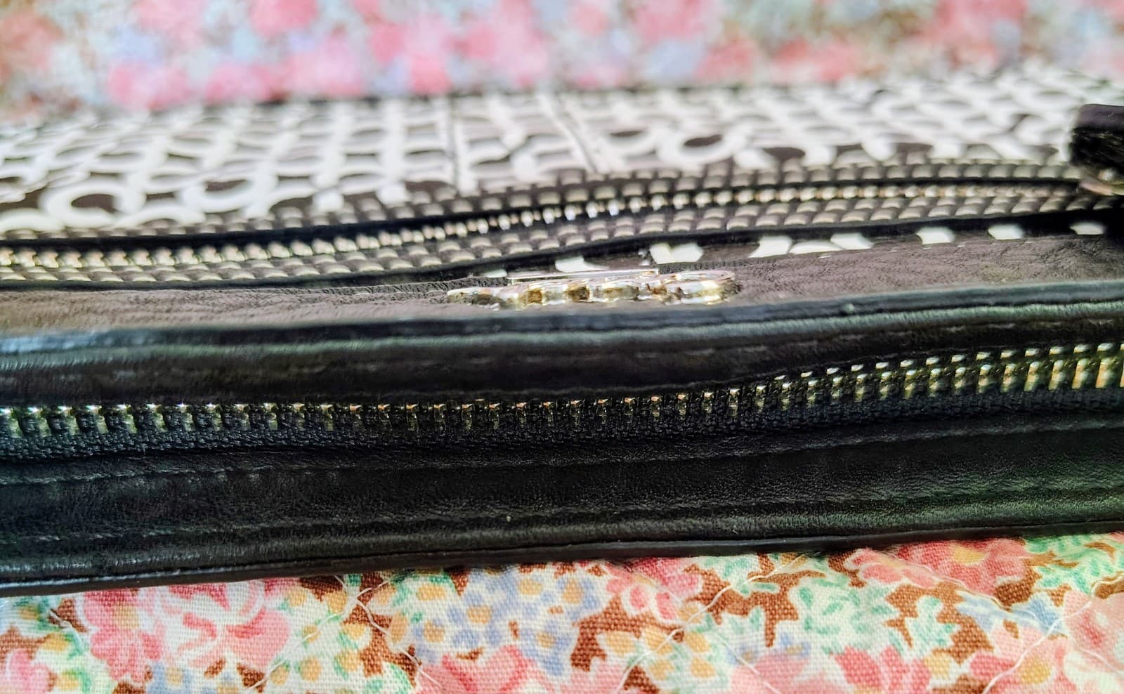 NWOT Coach Penelope Signature Op Art Clutch, Large, Black White Purse - Thumbnail 12