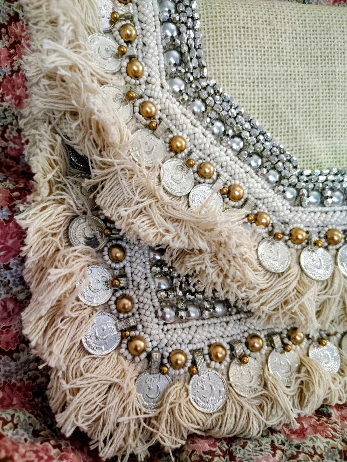 Lulu's NWT Clutch Bag, Coined, Beaded - Thumbnail 2