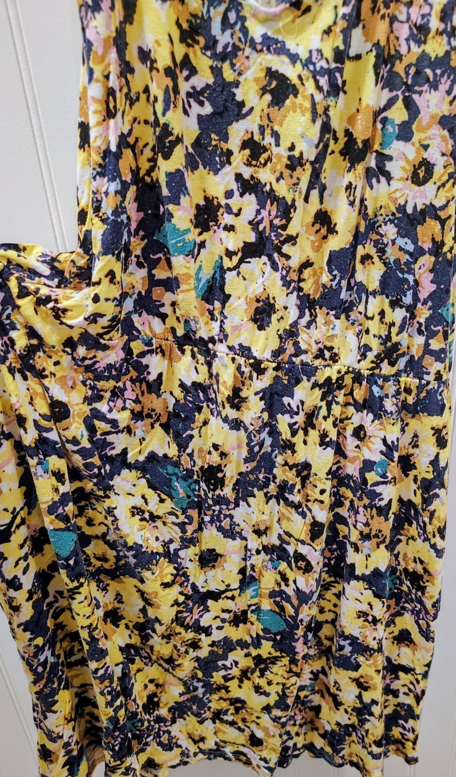 Women’s H&M Swim Coverup Yellow Floral High Low Dress Small L - Thumbnail 6